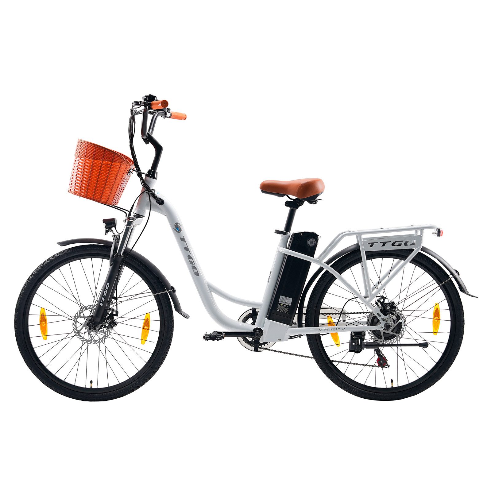 PIXAR E-Bike Faltrad 26 Zoll E-Bike 36V 14,5Ah Shimano 6-Gang Federgabel LCD, Heckmotor, 522 Wh, Damen-Elektrofahrrad