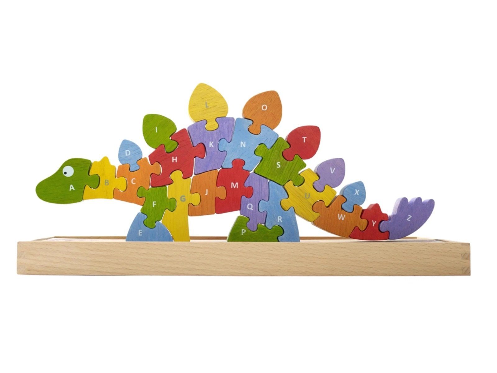 LK Trend & Style Puzzle ABC Holzpuzzle Alphabet der Dino ist ein perfekter  Begleiter, ab 2 Jahre Kindergarten Vorschule oder zum Schulanfang, 26  Puzzleteile, schönes Geschenk