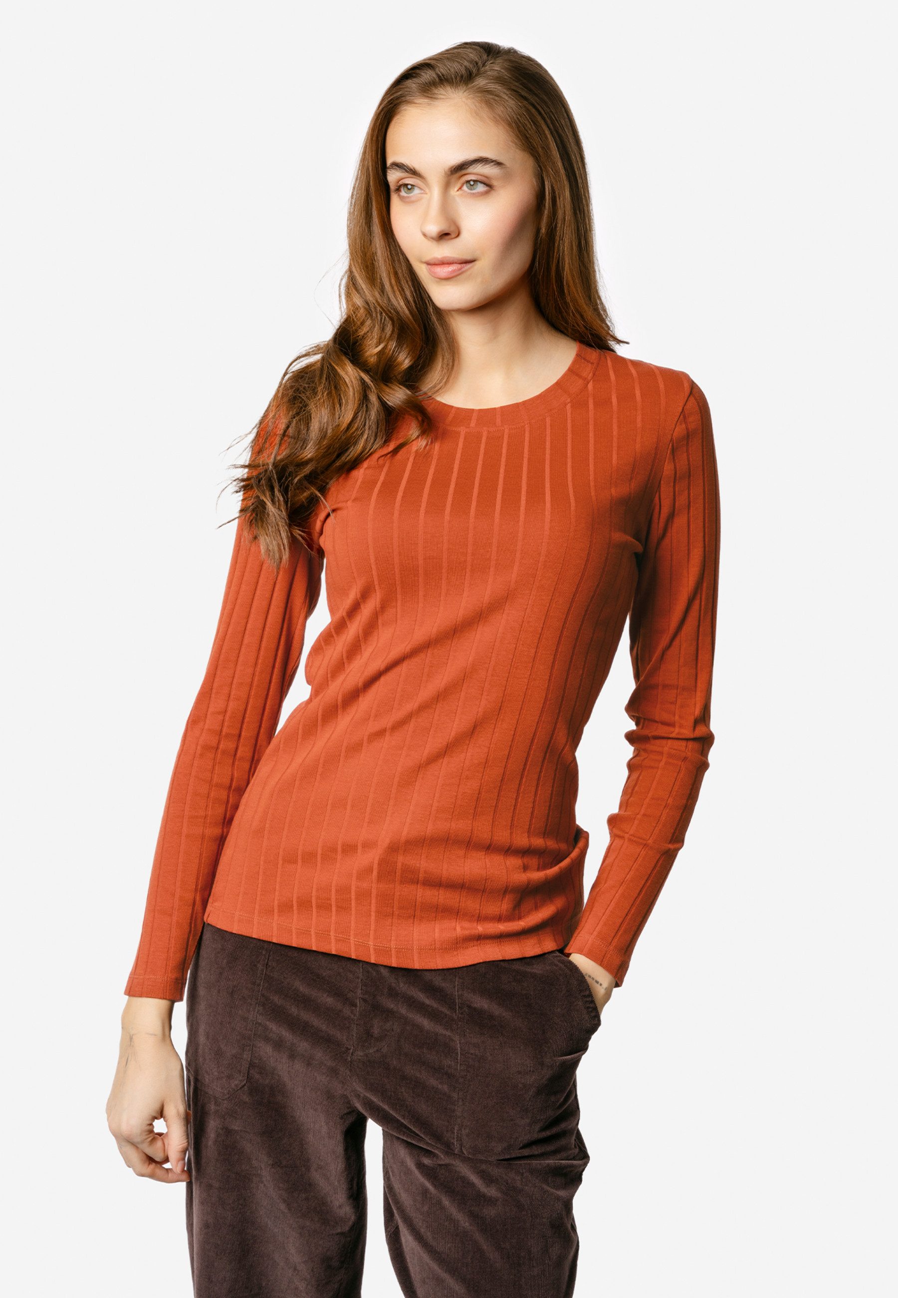 LIVING CRAFTS Langarmshirt SAPHIRA GOTS zertifiziert