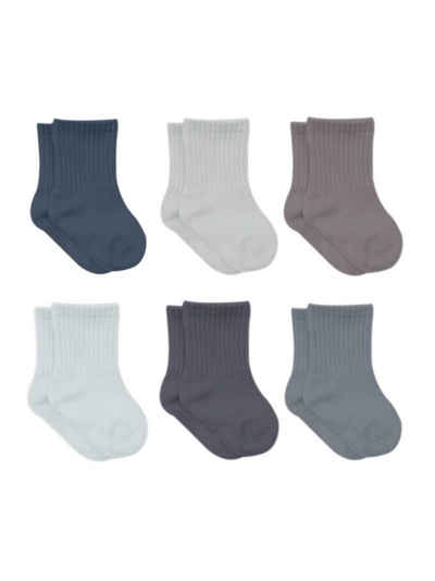 bistyle Socken 6er-Pack für Babys Neugeborene Babysocken Jungen Mädchen Kurzsocken (Set, 6-Paar, 6er-Pack) gerippt Bio-Baumwolle GOTS zertifiziert 0-6 Monate bis 2-3 Jahre