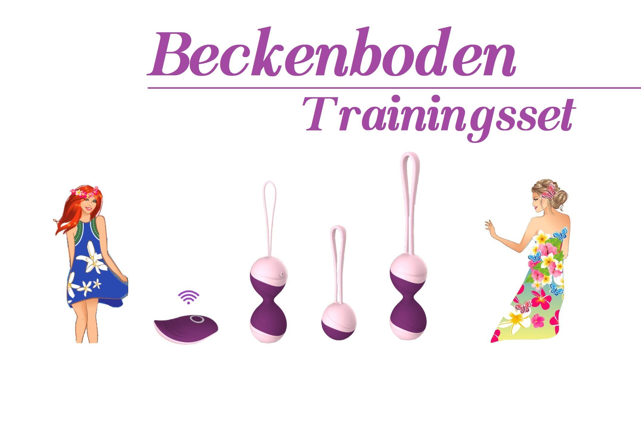 Liebeskugeln Größen, - Beckenboden Vibro-Ei (3-tlg), Trainingsset - - 3 Vibrationsprogramme Vibrationskugel LIMDIX 10