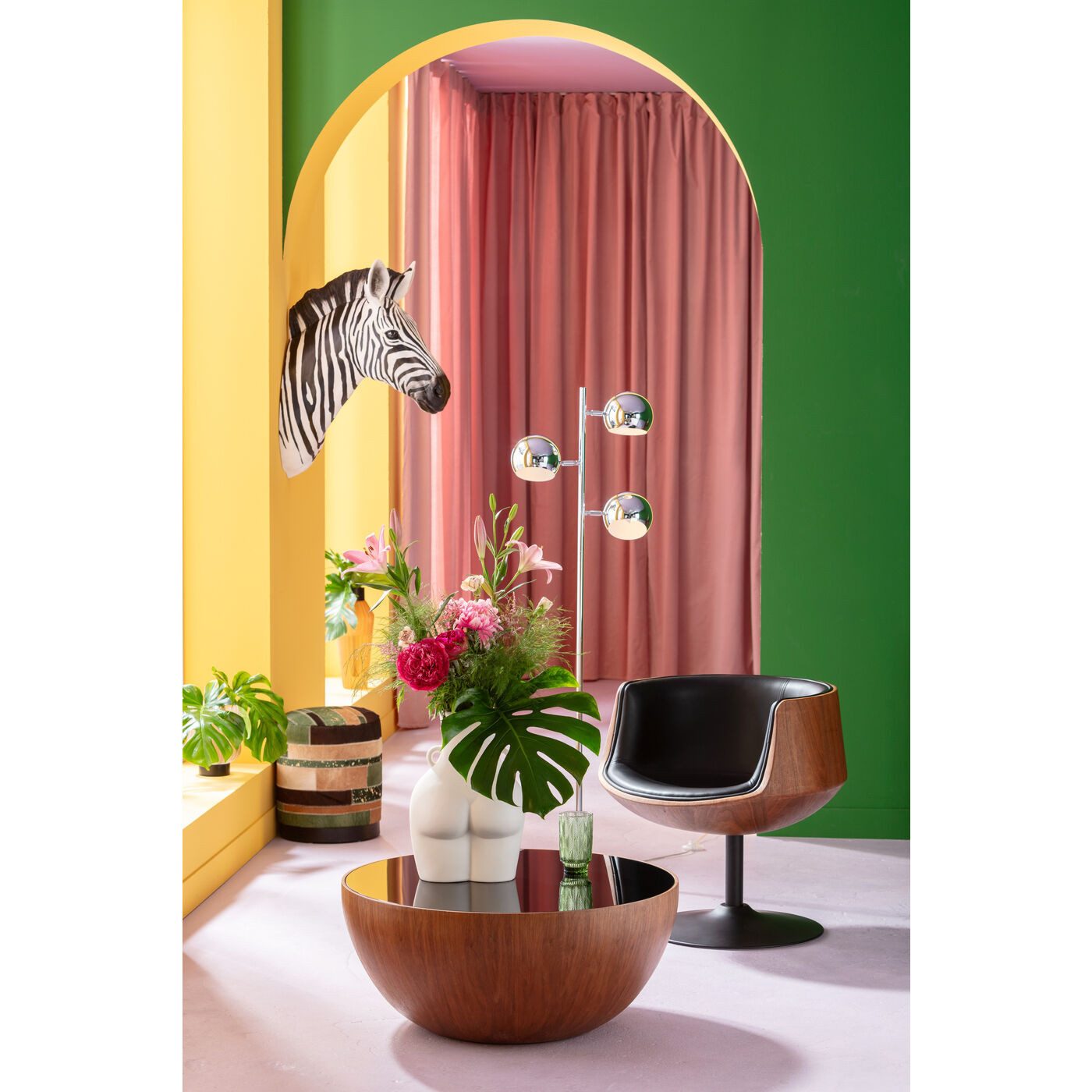 Kare Design Drehstuhl Club Walnut