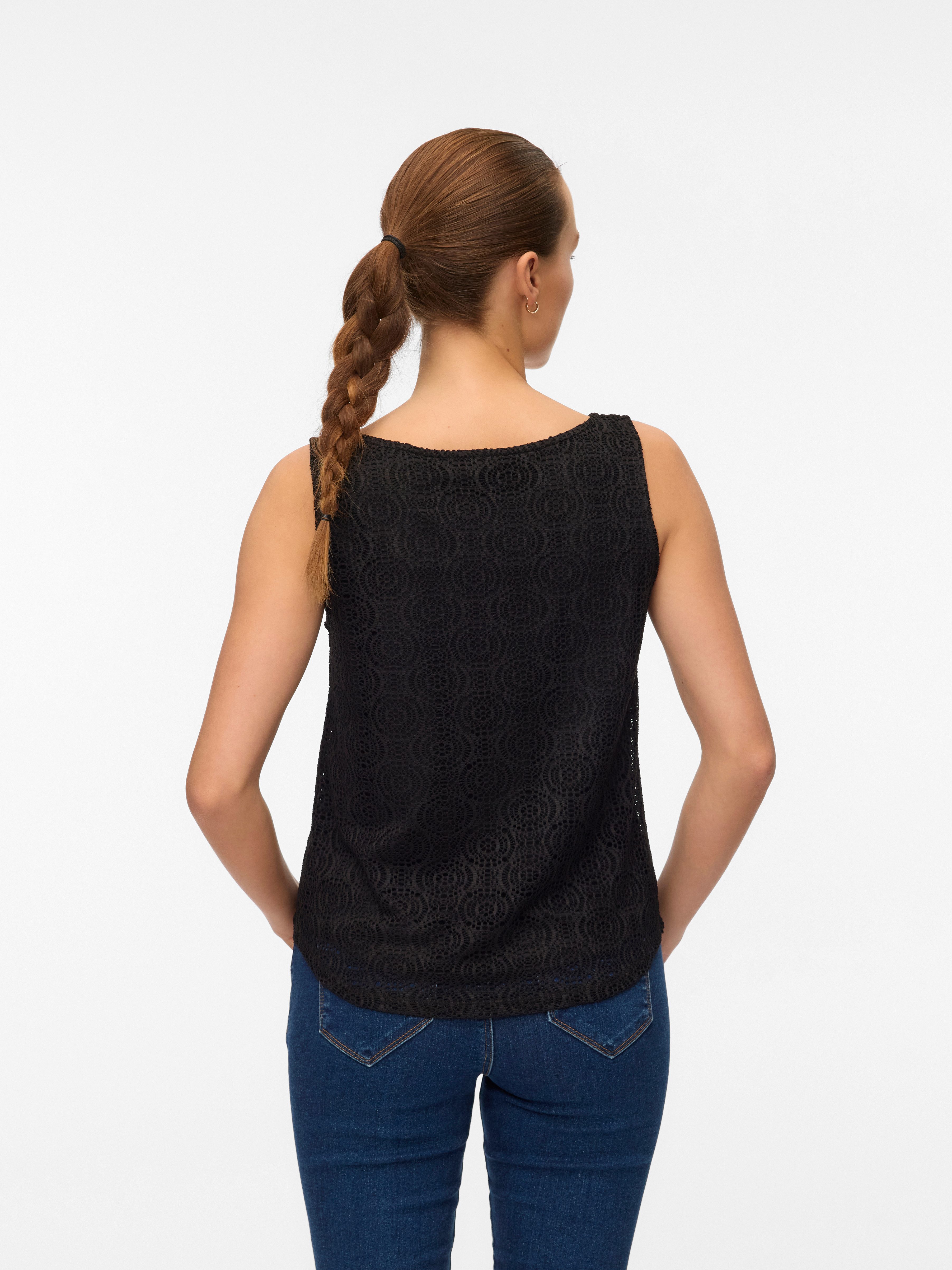 Vero Moda Spitzentop VMMAYA TANK TOP JRS VO Materialmix, regular fit – Bild 2 von 5