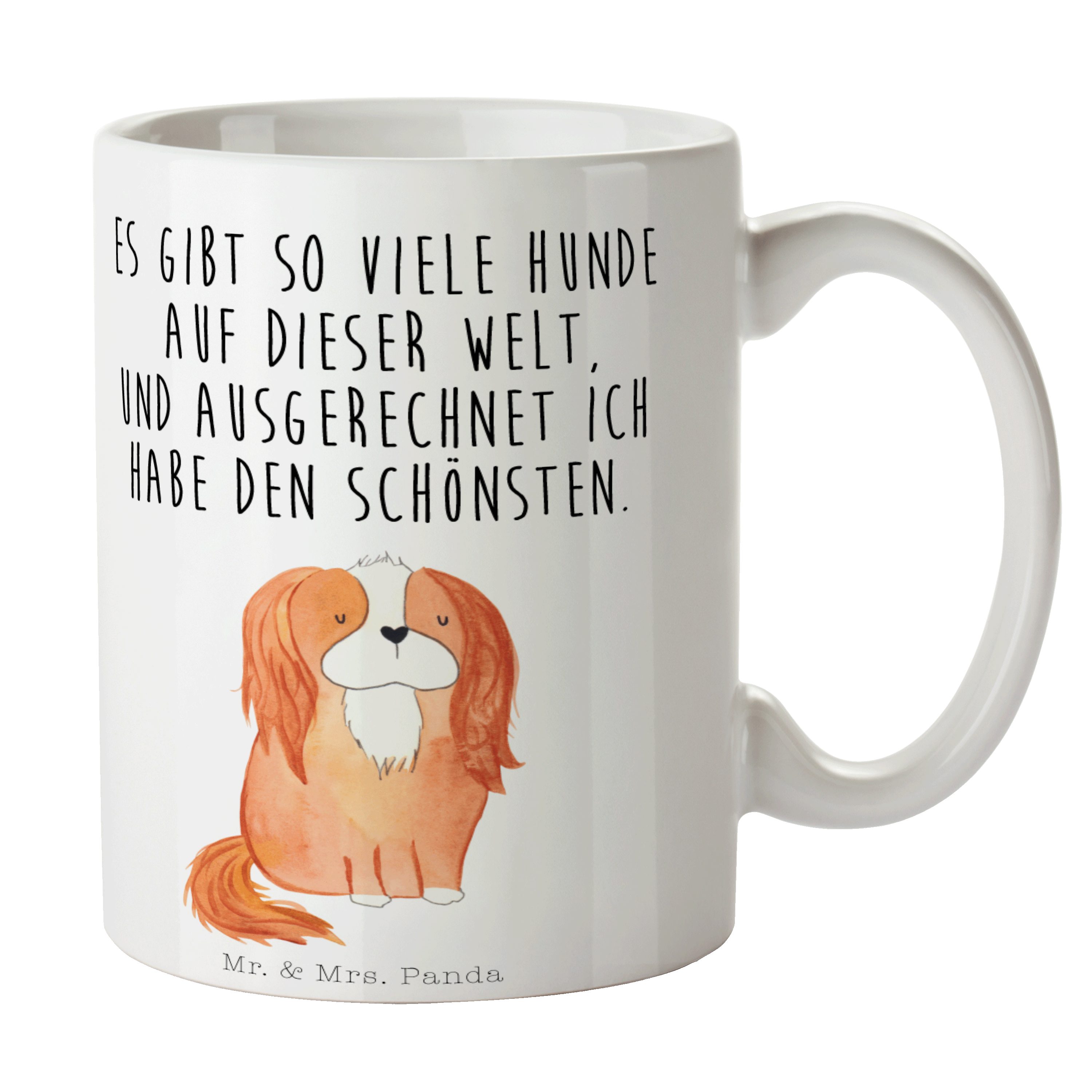 Mr. & Mrs. Panda Tasse Cavalier King Charles Spaniel - Weiß - Geschenk, Kaffeetasse, Becher, Keramik