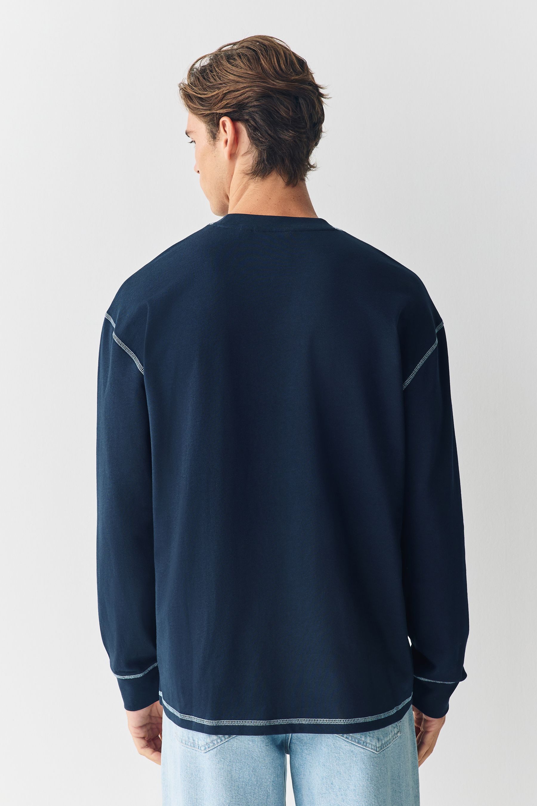 Next Langarmshirt Relaxed Fit Langarmshirt aus günstig online kaufen