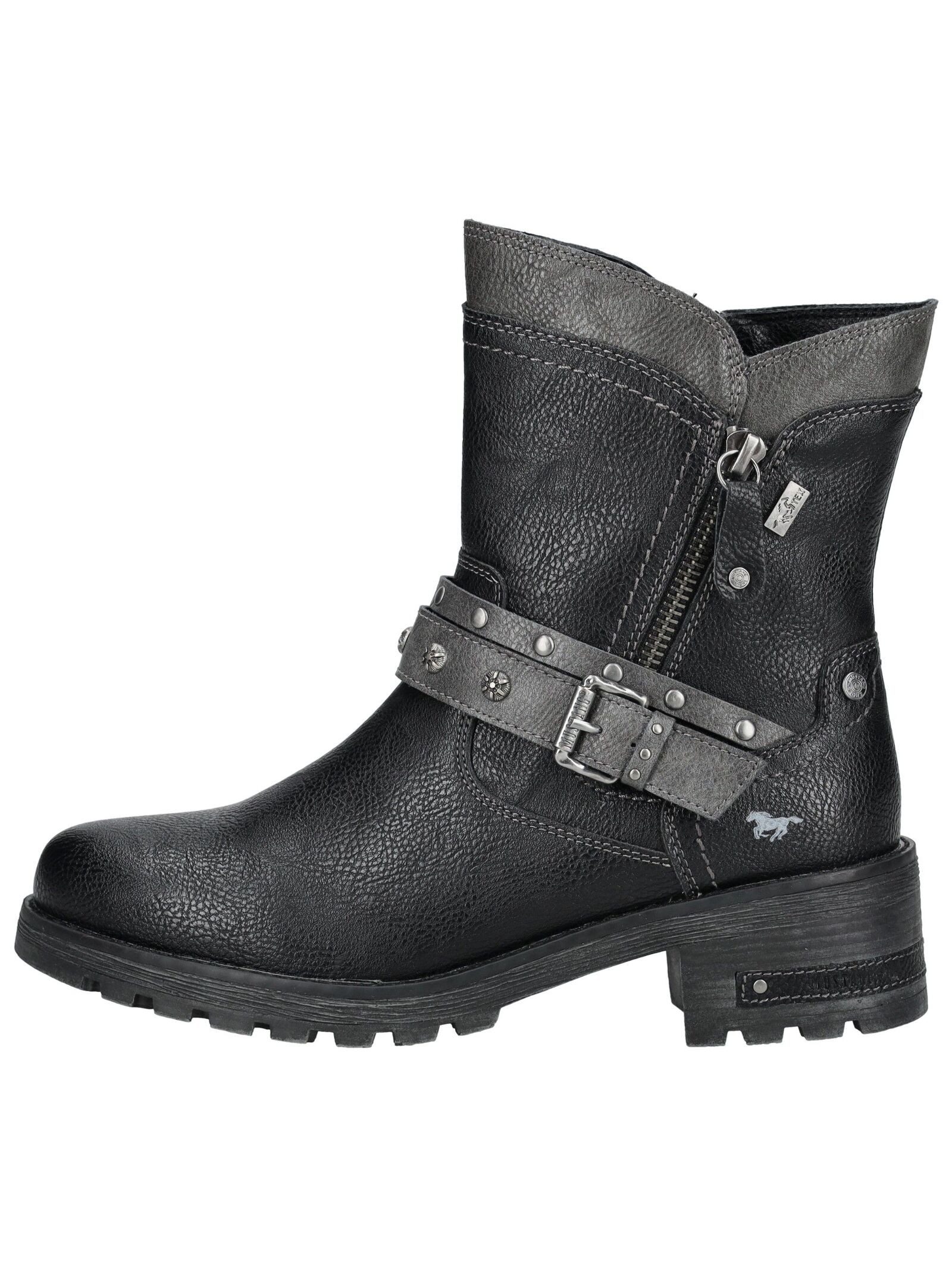 Mustang Shoes Mustang Shoes Stiefelette Lederimitat Bikerboots günstig online kaufen