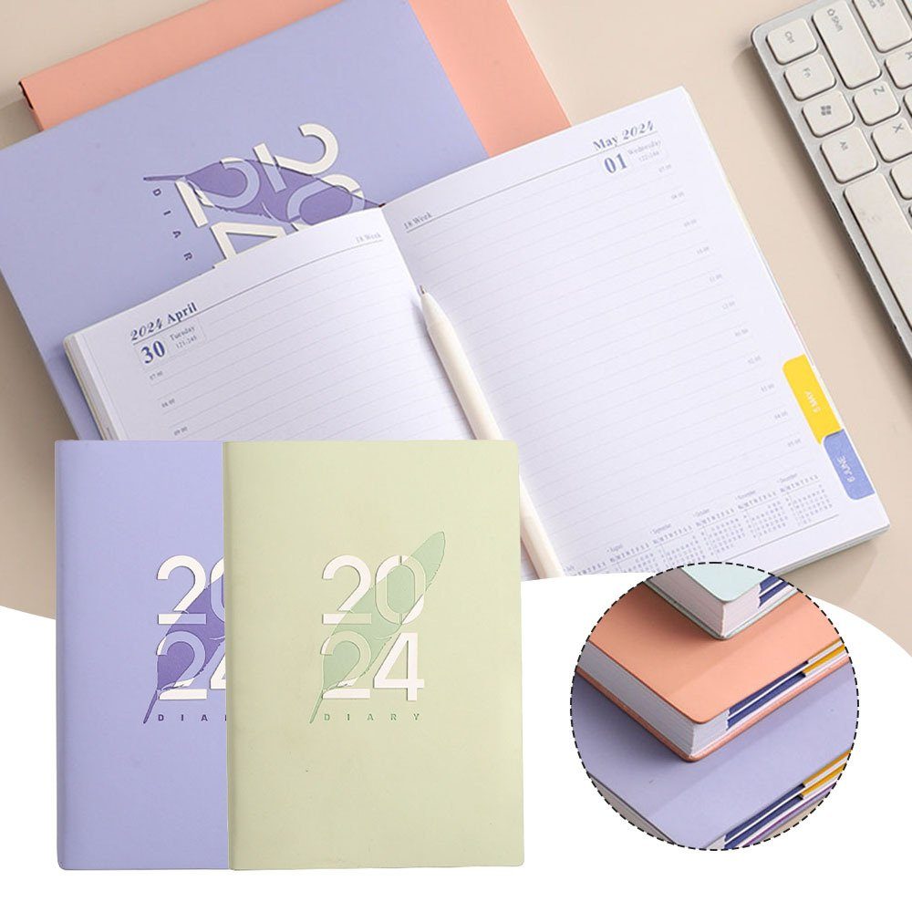 Prozesskalender-Planungsbuch, Geprägtes Tintenlecks. Vermeidet Blusmart Notizbuch purple