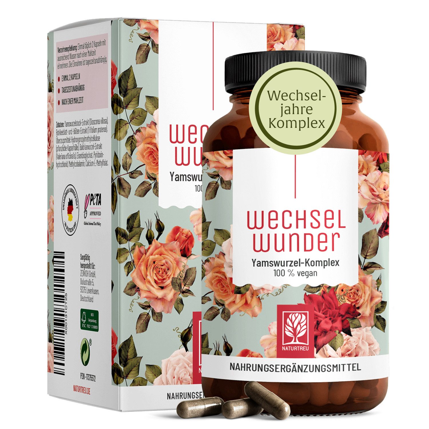 Naturtreu Wechselwunder Kapseln, 1 er 90 St., 53.5 g, Durchdachte Entwicklung, Vegan, Laborgeprüft, Hochwertige Inhaltstoffe