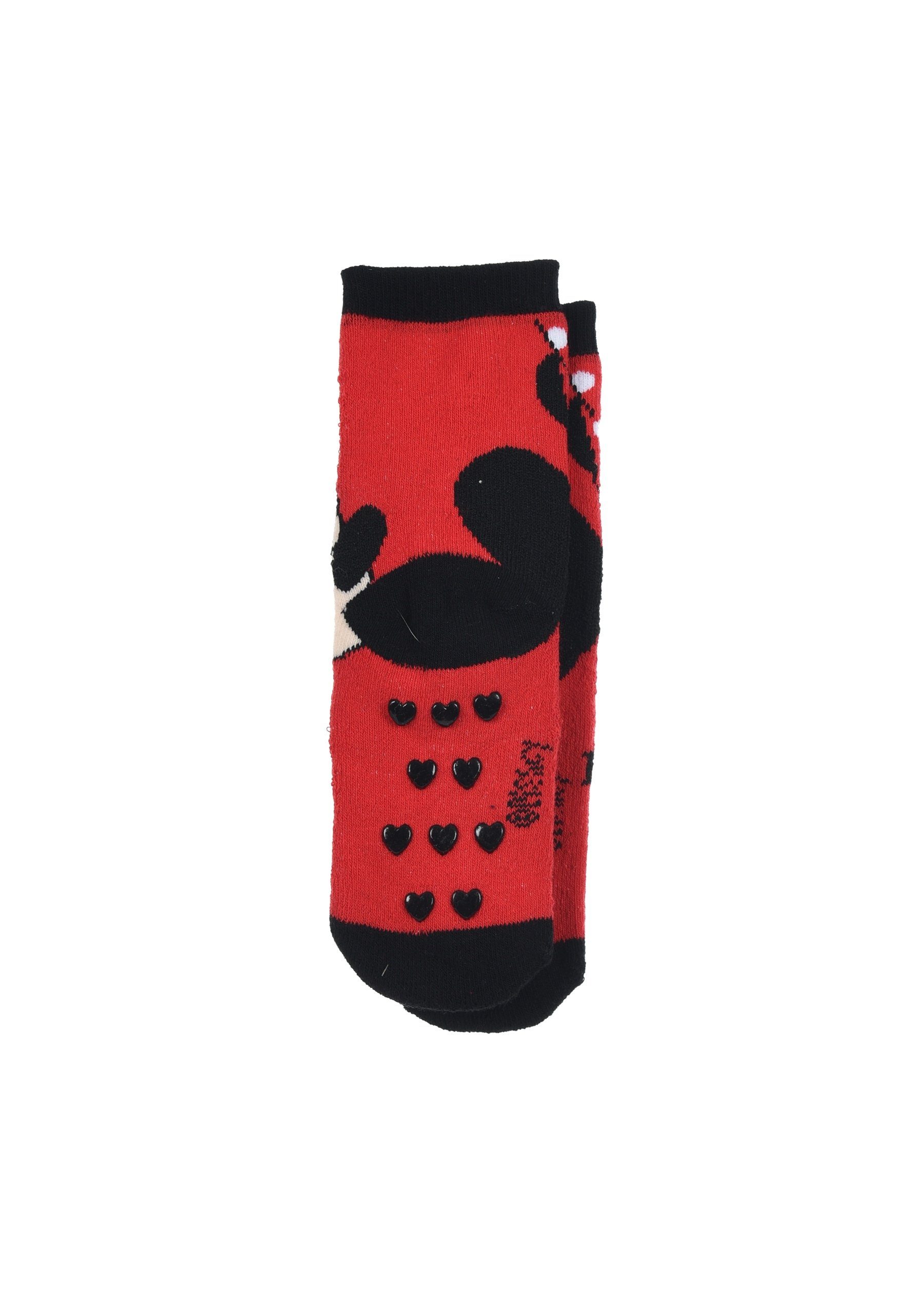 Disney Minnie Mouse ABS-Socken Kinder mit Mädchen Strümpfe Gummi-Noppen (2-Paar) Socken