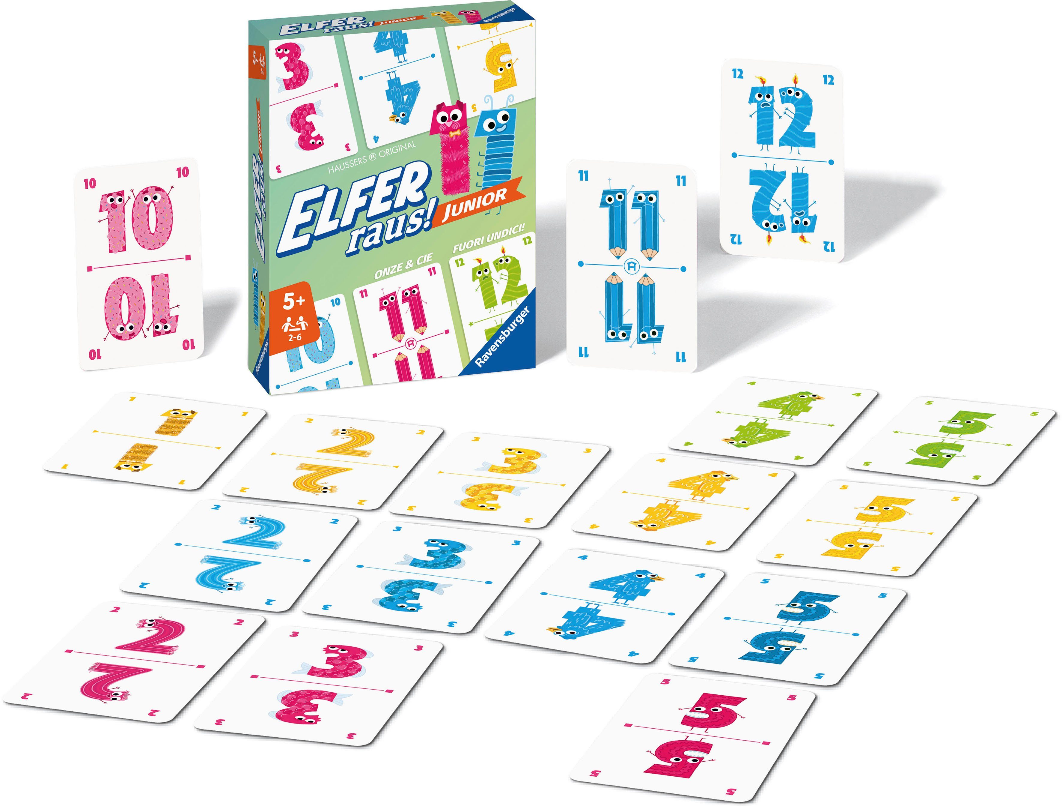 Ravensburger Spiel Elfer raus! Junior, Kinderspiel, Made in Europe
