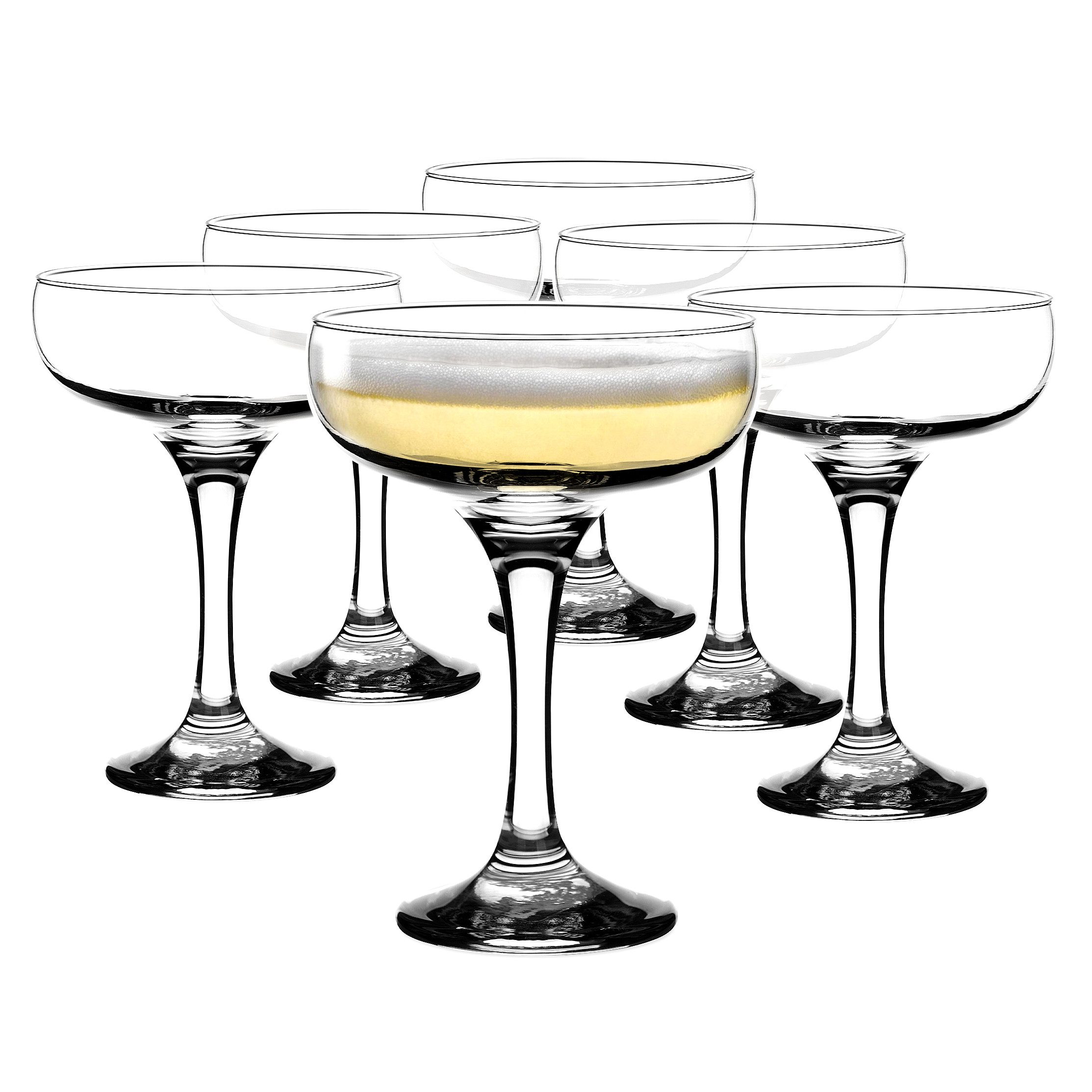 Sendez Martiniglas 6 Martinigläser 170ml Martinischalen Cocktailschale Cocktailgläser, 6-tlg., Glas