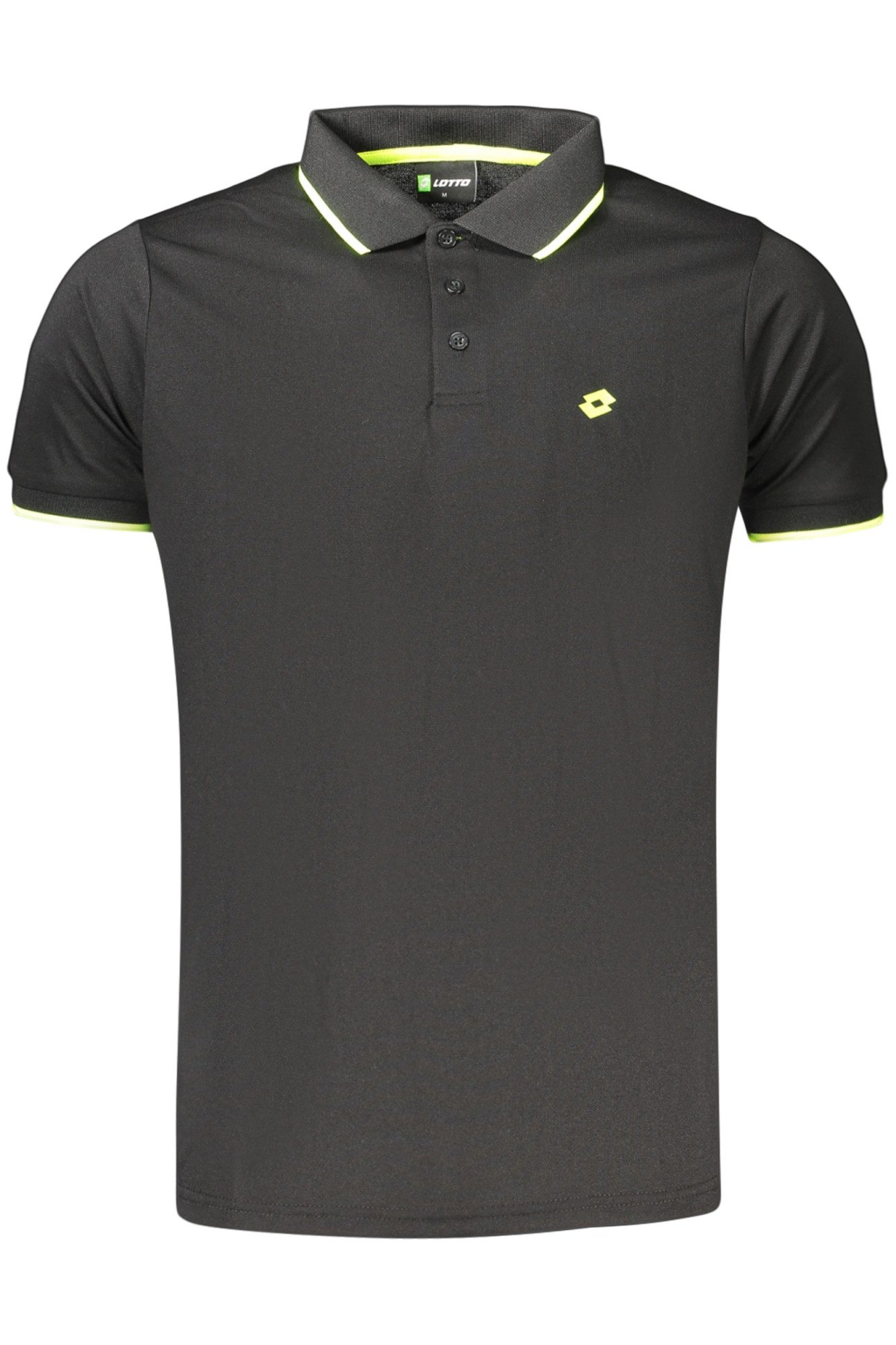 Lotto Poloshirt Elegantes Herren Kurzarm-Poloshirt in Schwarz mit