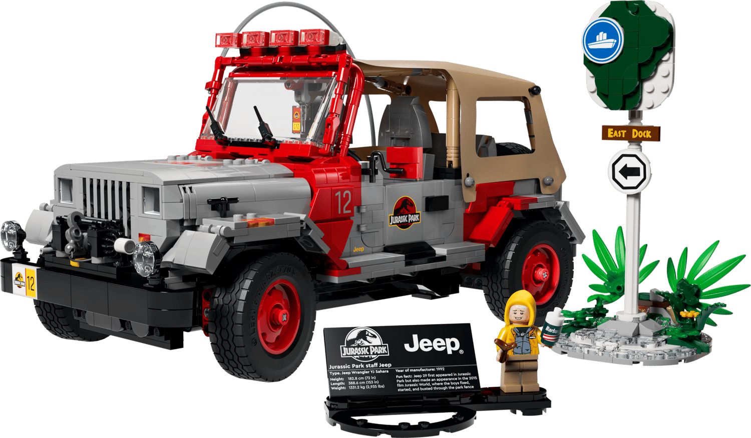 LEGO® Jurassic World 77984 Jurassic Park Jeep® Wrangler Spielbausteine, (Set, 1924 St., Set)