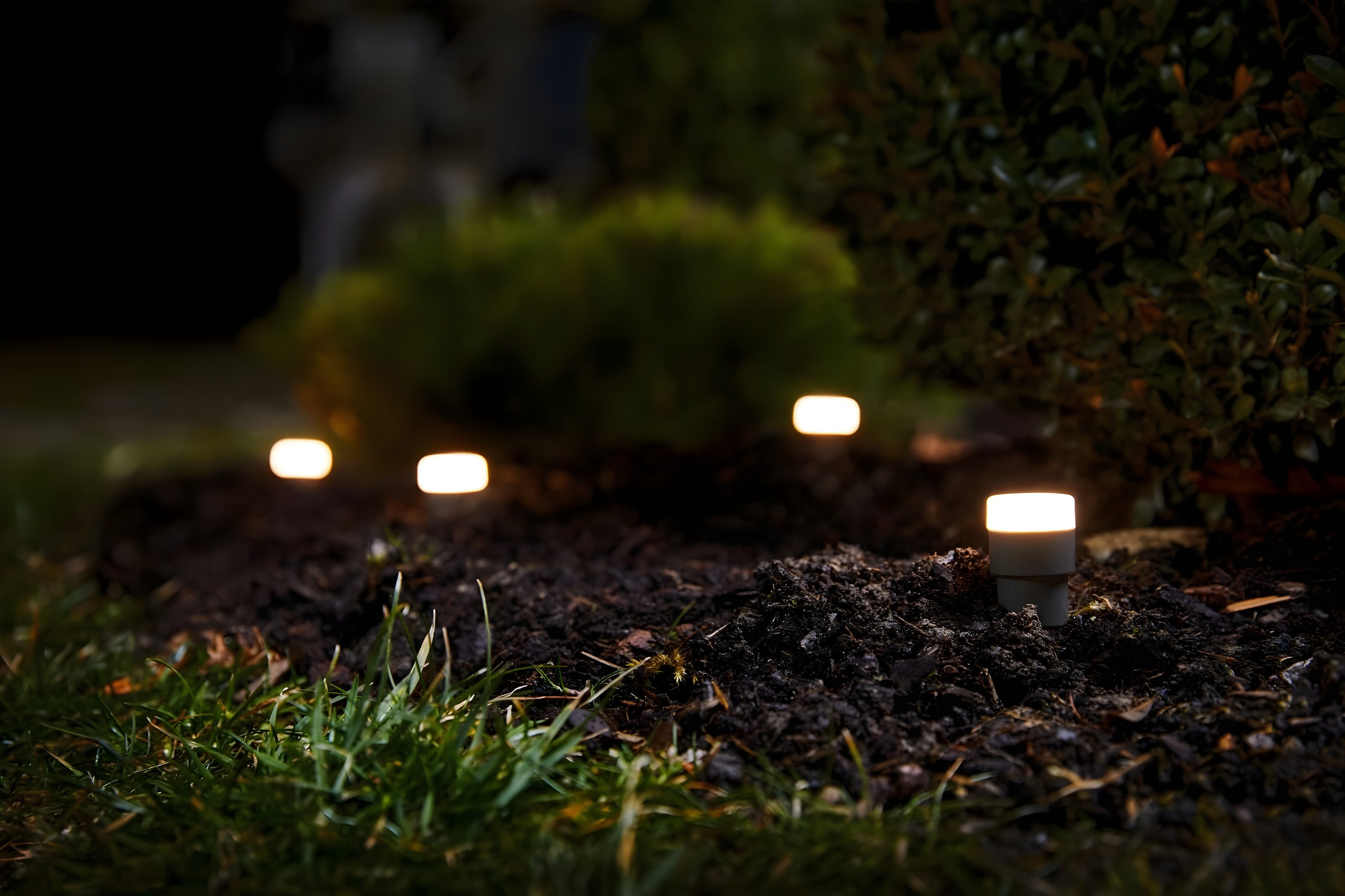 Osram LED Gartenstrahler OSRAM LED Garten Lichterkette Endura DOT, LED fest integriert, warmweiss 3000K