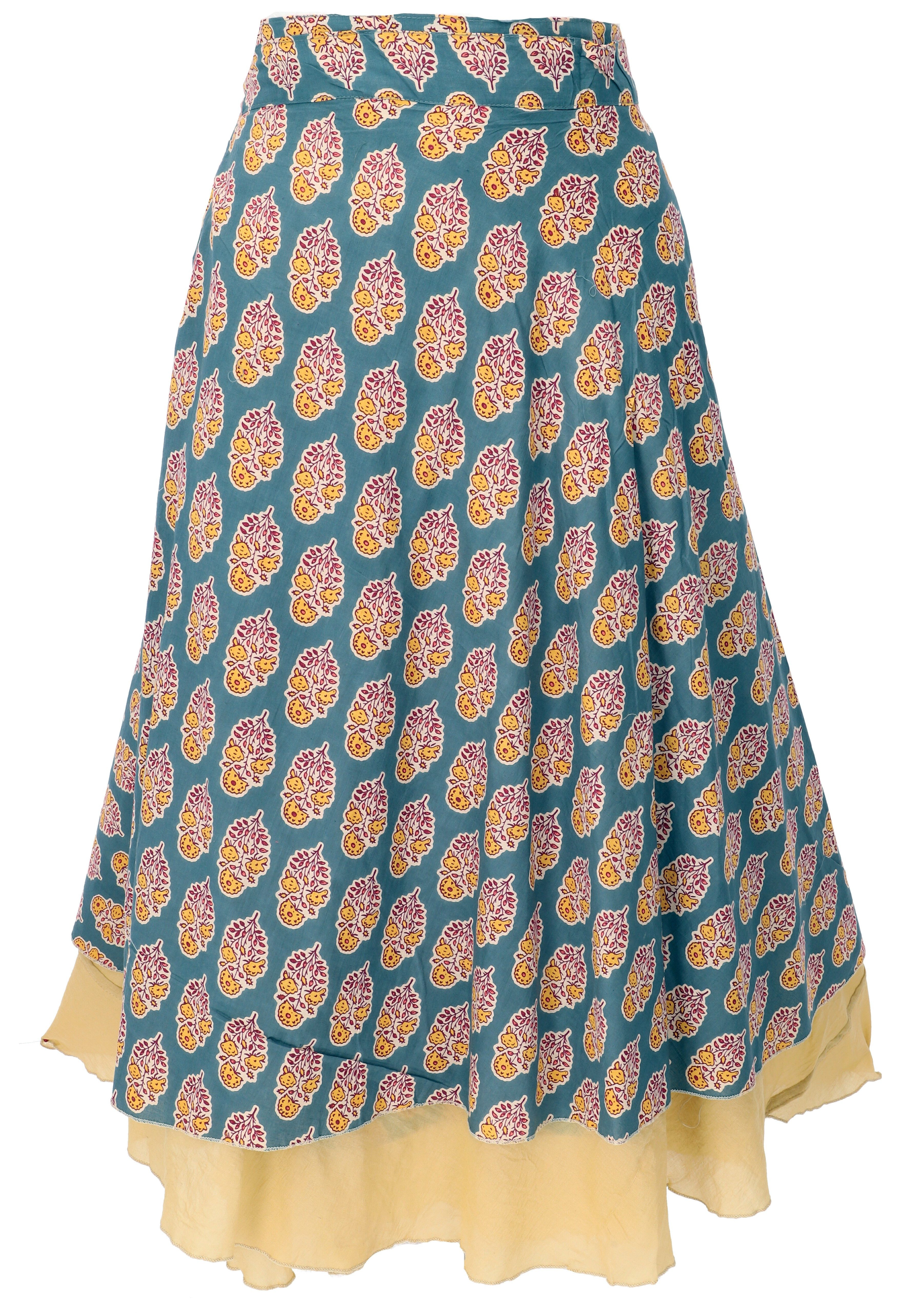 Minirock Langer Boho Wickelrock, Sommerrock, Maxirock -..