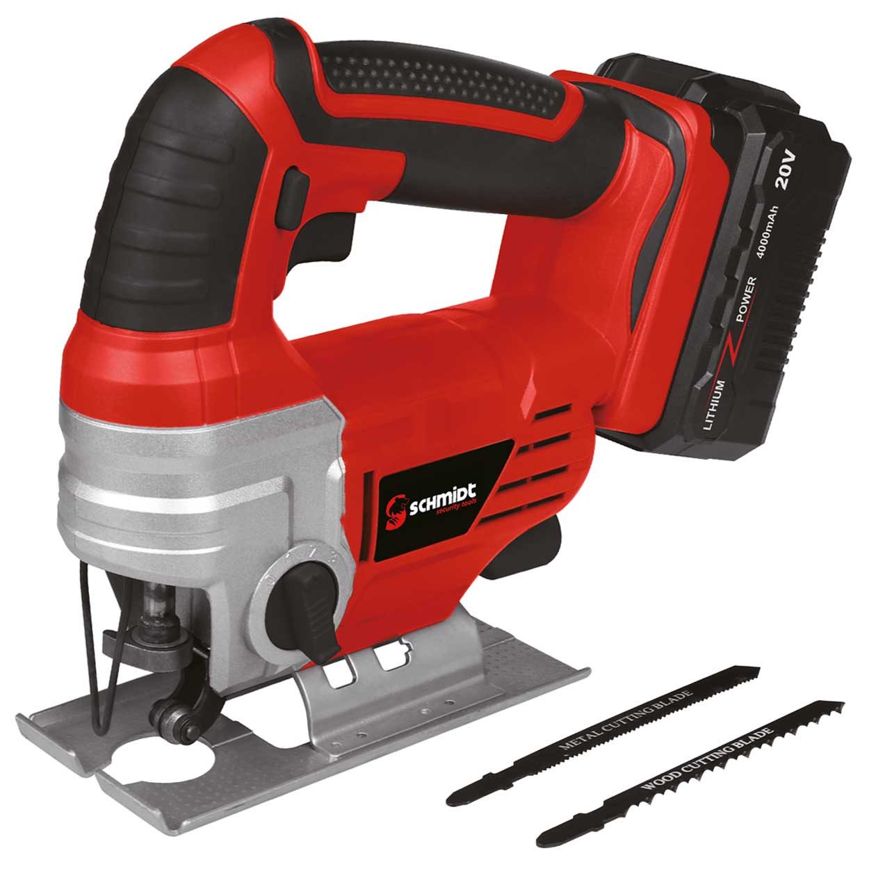 SCHMIDT security tools Handsäge Akku-Stichsäge JS-19 Pendelhubstichsäge Akku Ladegerät
