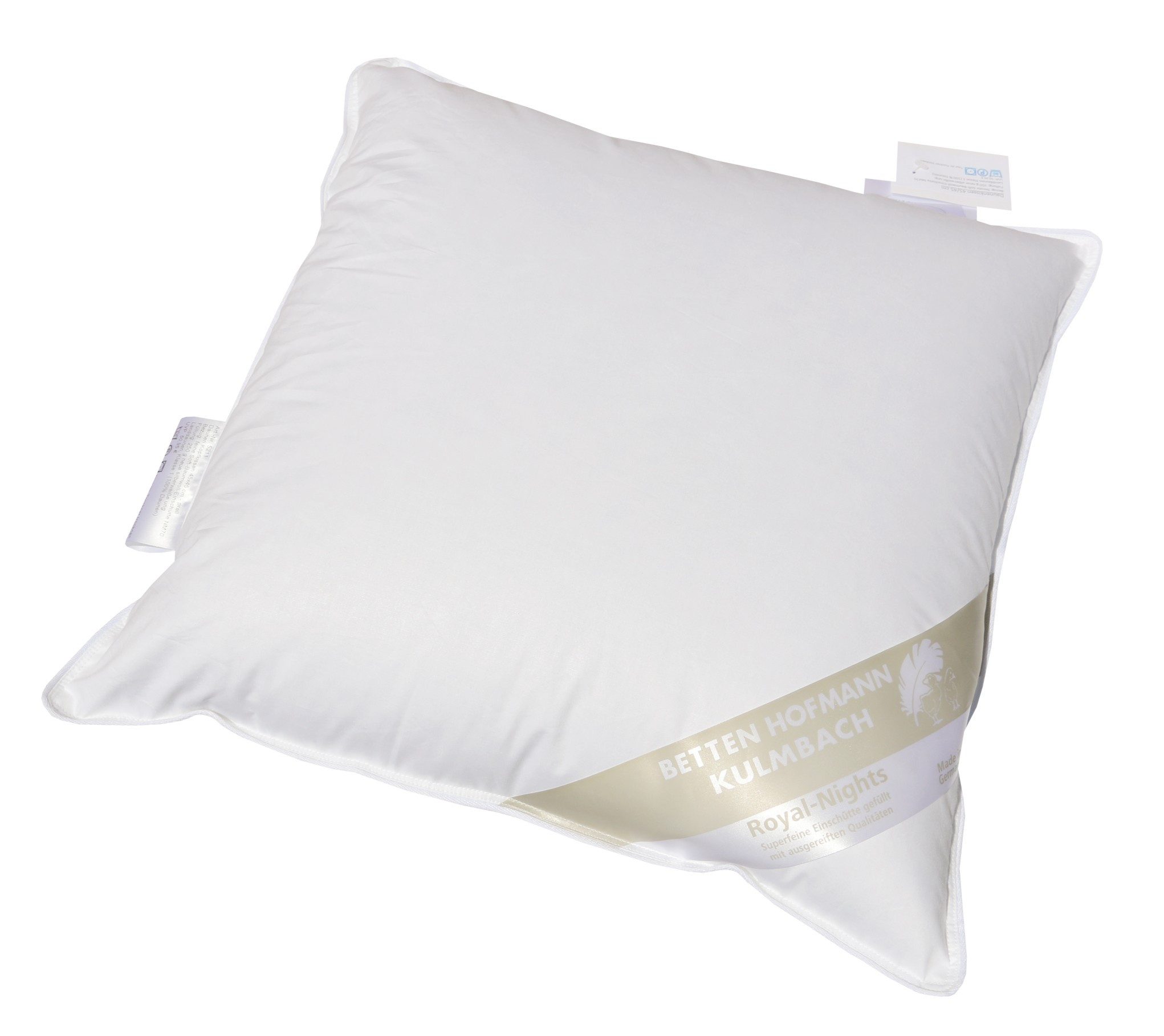 Betten Hofmann Daunenkissen Betten Hofmann Daunenkissen Kuschelkissen 45x45 100% Daunen 250g prall, Füllung: 100% Daunen, Bezug: 100% Baumwolle, Seitenschläfer, Rückenschläfer, weich und kuschelig, mit viel Volumen, made in Germany