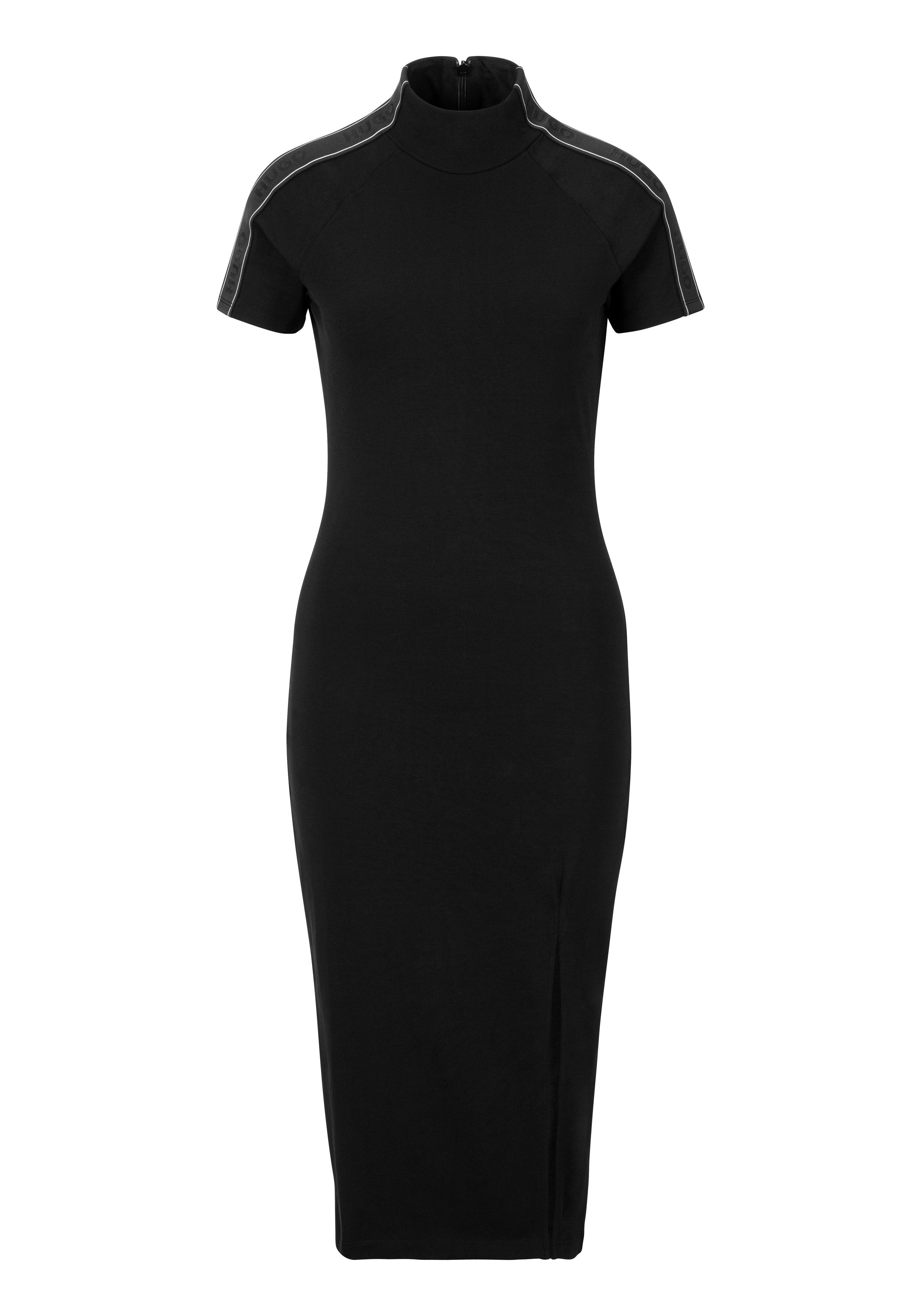 HUGO Blue Jerseykleid Noelle mit Logo-Tape günstig online kaufen