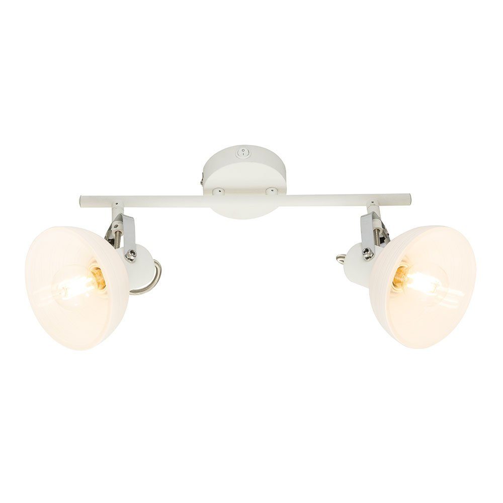 Lampe inklusive, Chrom Strahler Glas LED etc-shop Leiste Warmweiß, Farbwechsel, Deckenleuchte, Leuchtmittel dimmbar Spot beweglich Decken Wand