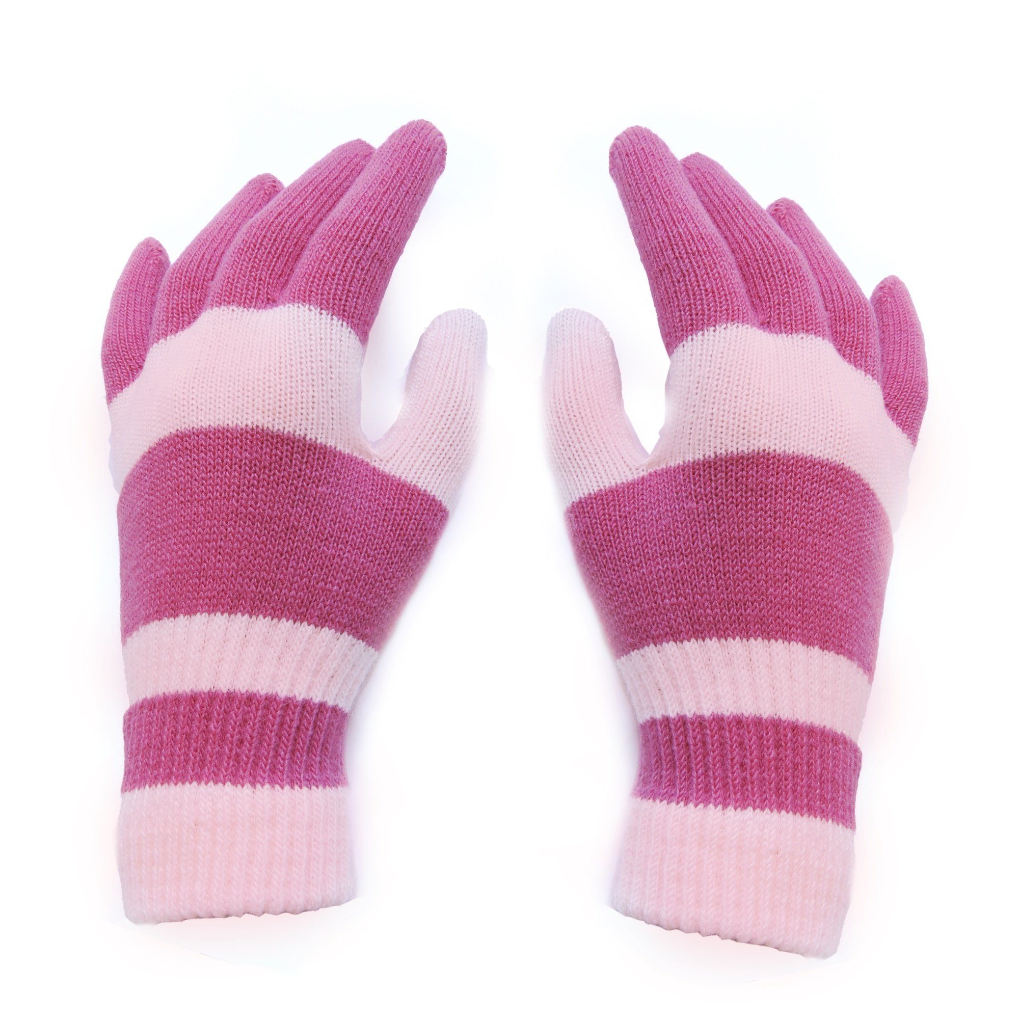 Sonia Originelli Strickhandschuhe Kinderhandschuhe gestreift Farben können abweichen, Onesize pink