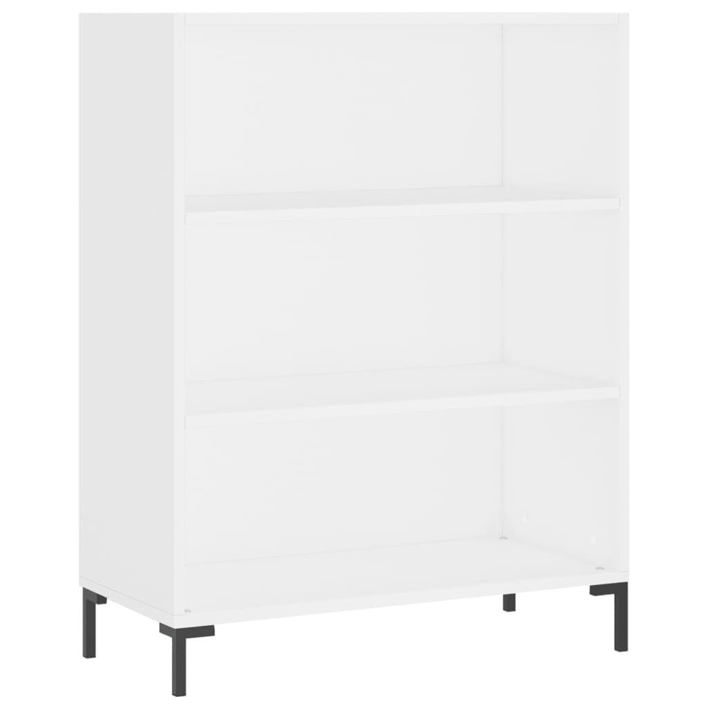 furnicato Bücherregal Holzwerkstoff 69,5x32,5x90 Weiß cm