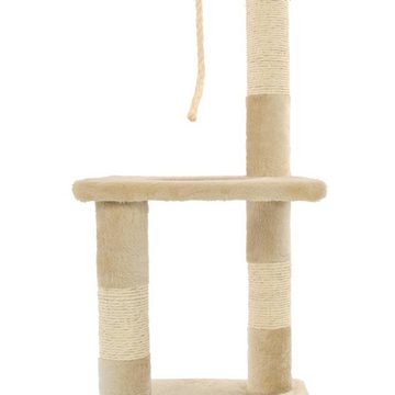 DOTMALL Katzen-Wandregal Katzen-Kratzbaum mit Sisal-Kratzsäulen 109 cm Beige