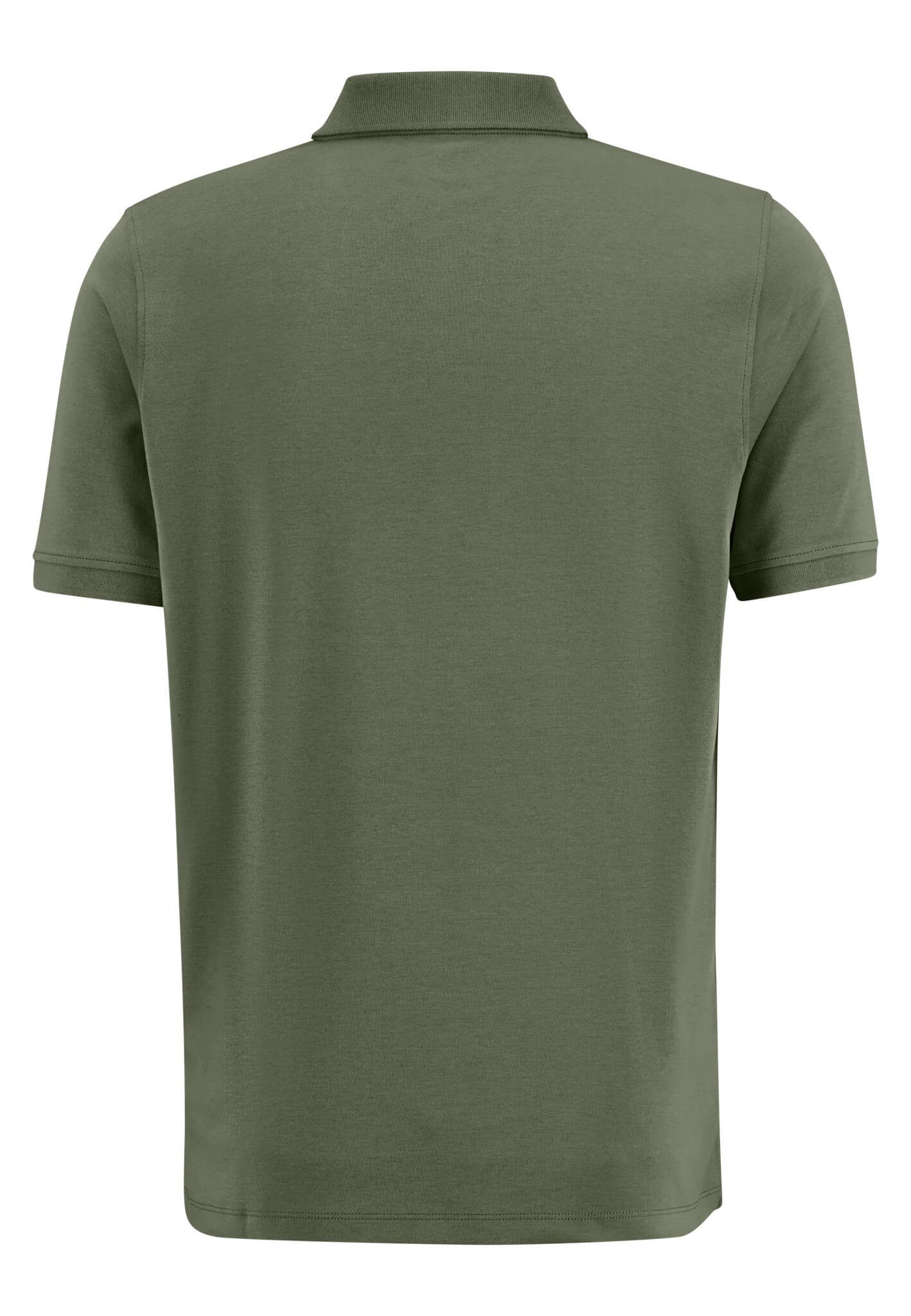 Interlock-Jersey Weiches Poloshirt Olive (1-tlg) Dusty aus FYNCH-HATTON Polo-Shirt