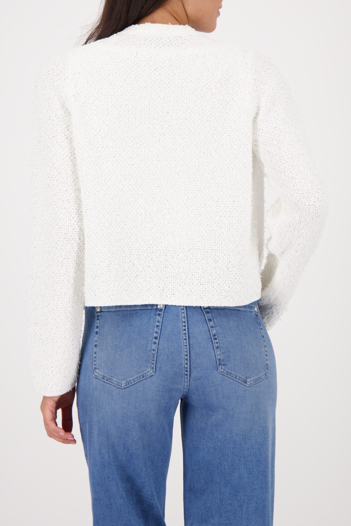 Monari Strickjacke Jacke Strickjacke Fransen Regular fit mit Fransen