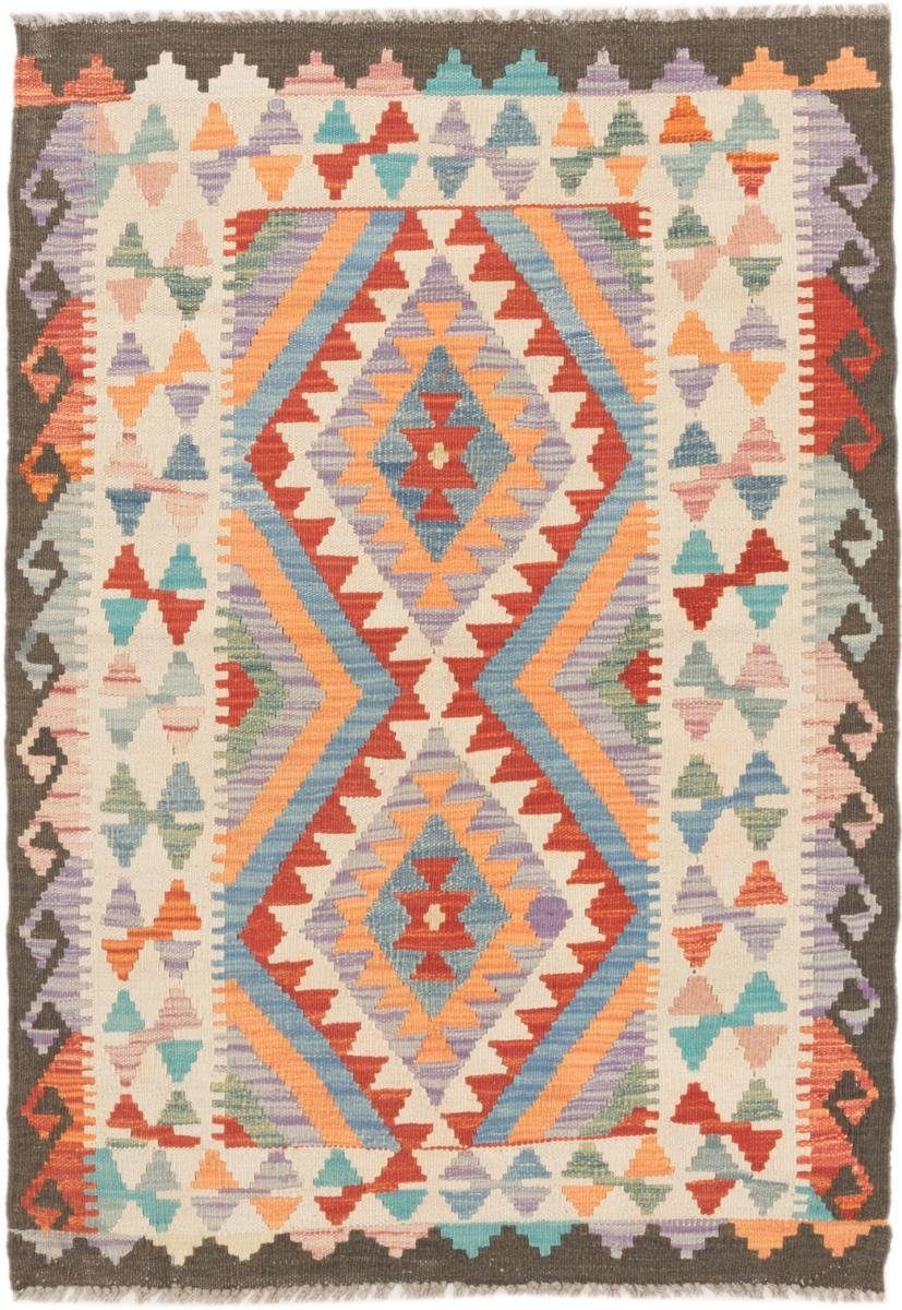 Orientteppich Kelim Afghan 87x125 Handgewebter Orientteppich, Nain Trading, rechteckig, Höhe: 3 mm