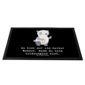 Fußmatte Goldschmied mit Herz - Schwarz - Geschenk, Türvorleger, Schmutzmatte, Mr. & Mrs. Panda, Höhe: 0.6 mm