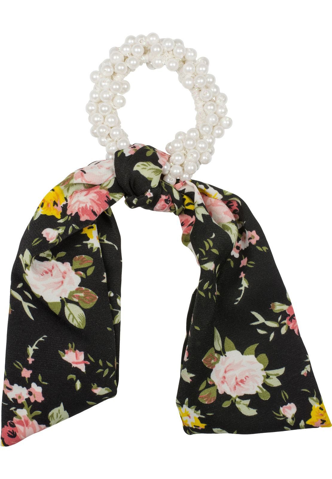 styleBREAKER Zopfhalter, 1-tlg., Perlen Haargummi mit Satin Schleife