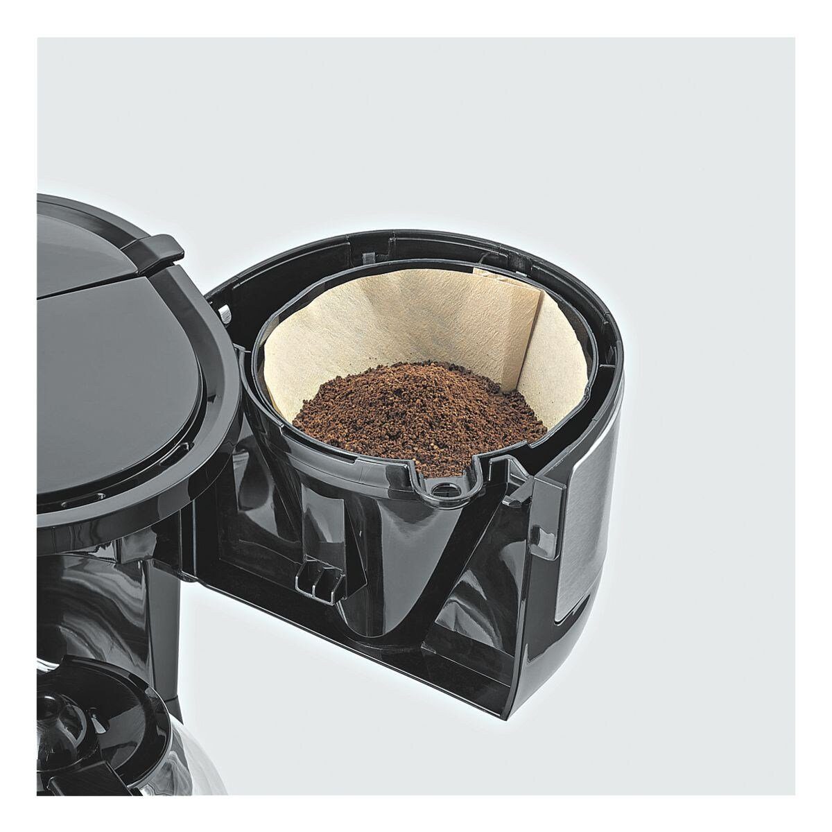 bis mit Tassen, 4 Filterkaffeemaschine Slim-Design KA 750 Glaskanne, 0.56l Kaffeemaschine Watt 4808, Severin Kaffeekanne,