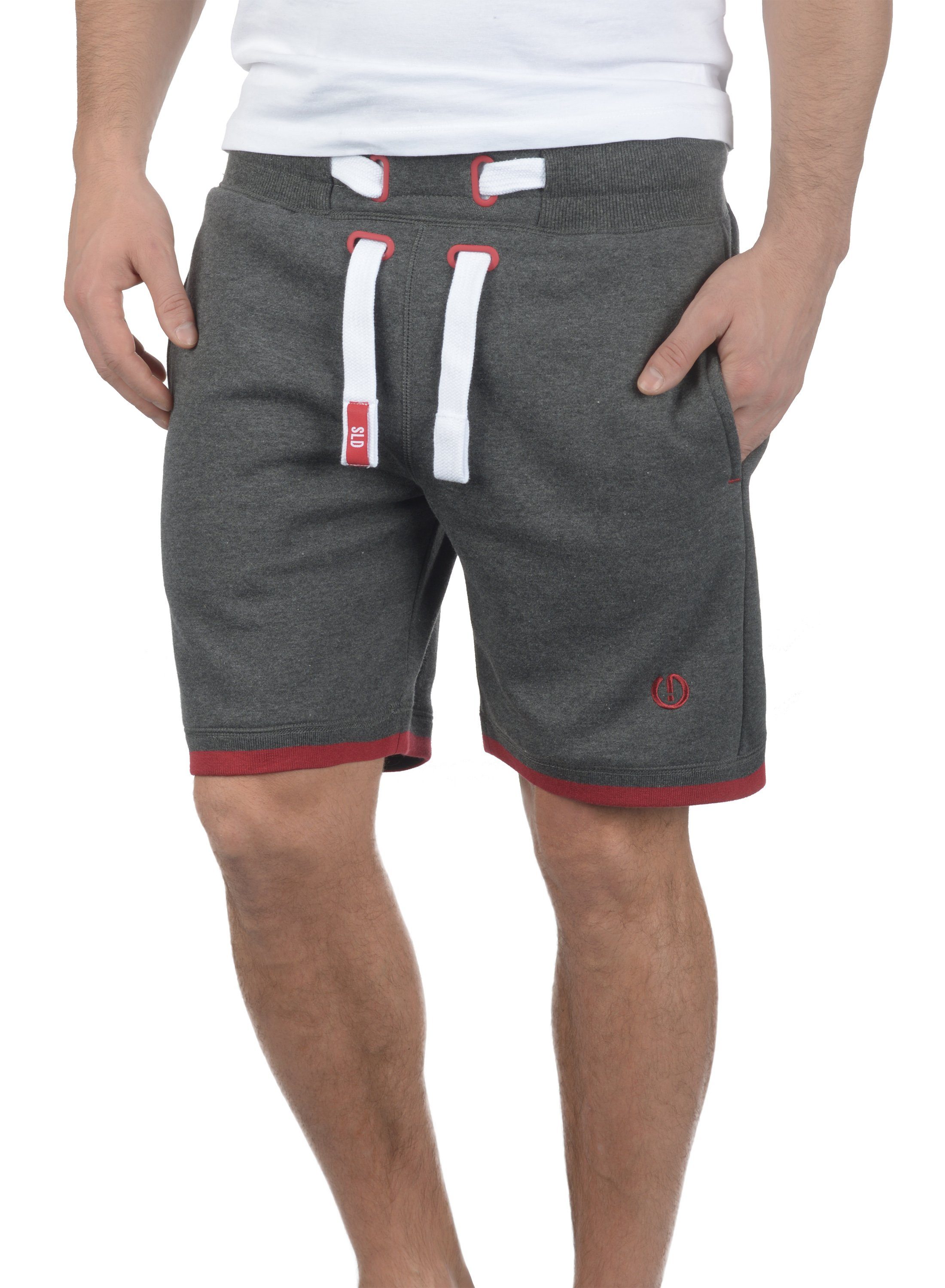 !Solid Sweatshorts SDBenjamin Shorts kurze Hose mit Kontrastkordeln Med Grey (8254)