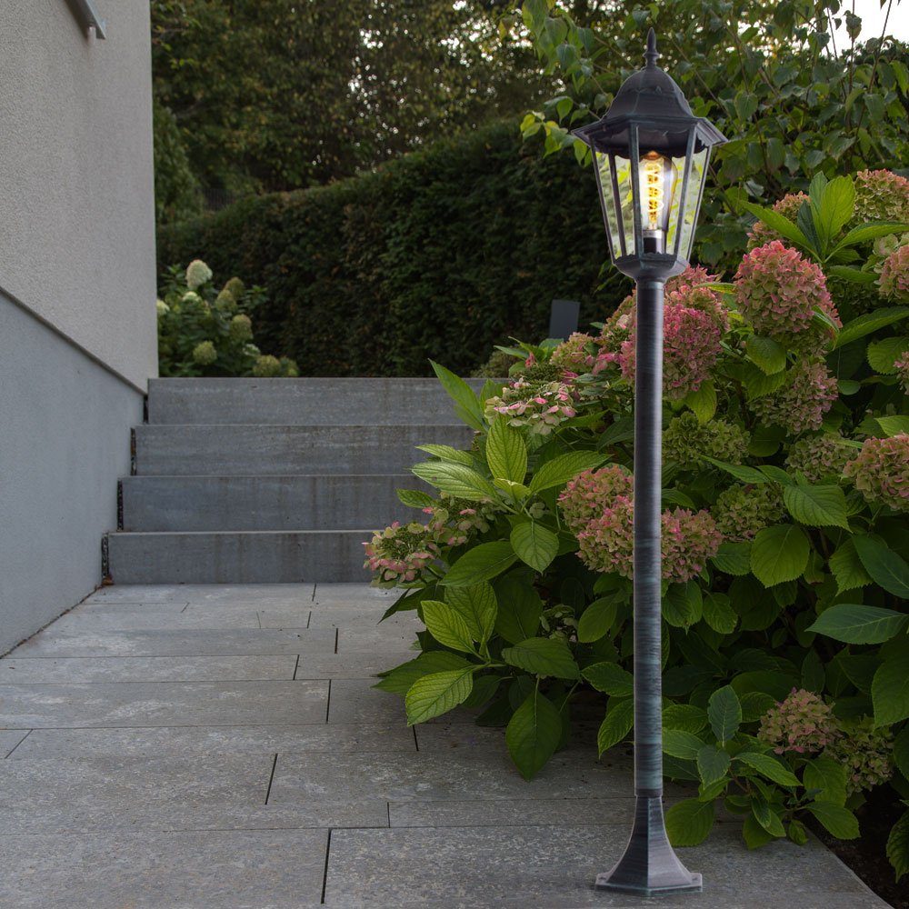 etc-shop Außen-Stehlampe, Leuchtmittel Außenstehlampe Strom Gartenlaterne für Draußen nicht inklusive, für Garten