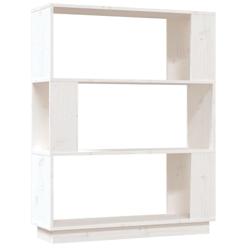 Massivholz 80x25x101 cm Kiefer Bücherregal/Raumteiler furnicato Bücherregal Weiß
