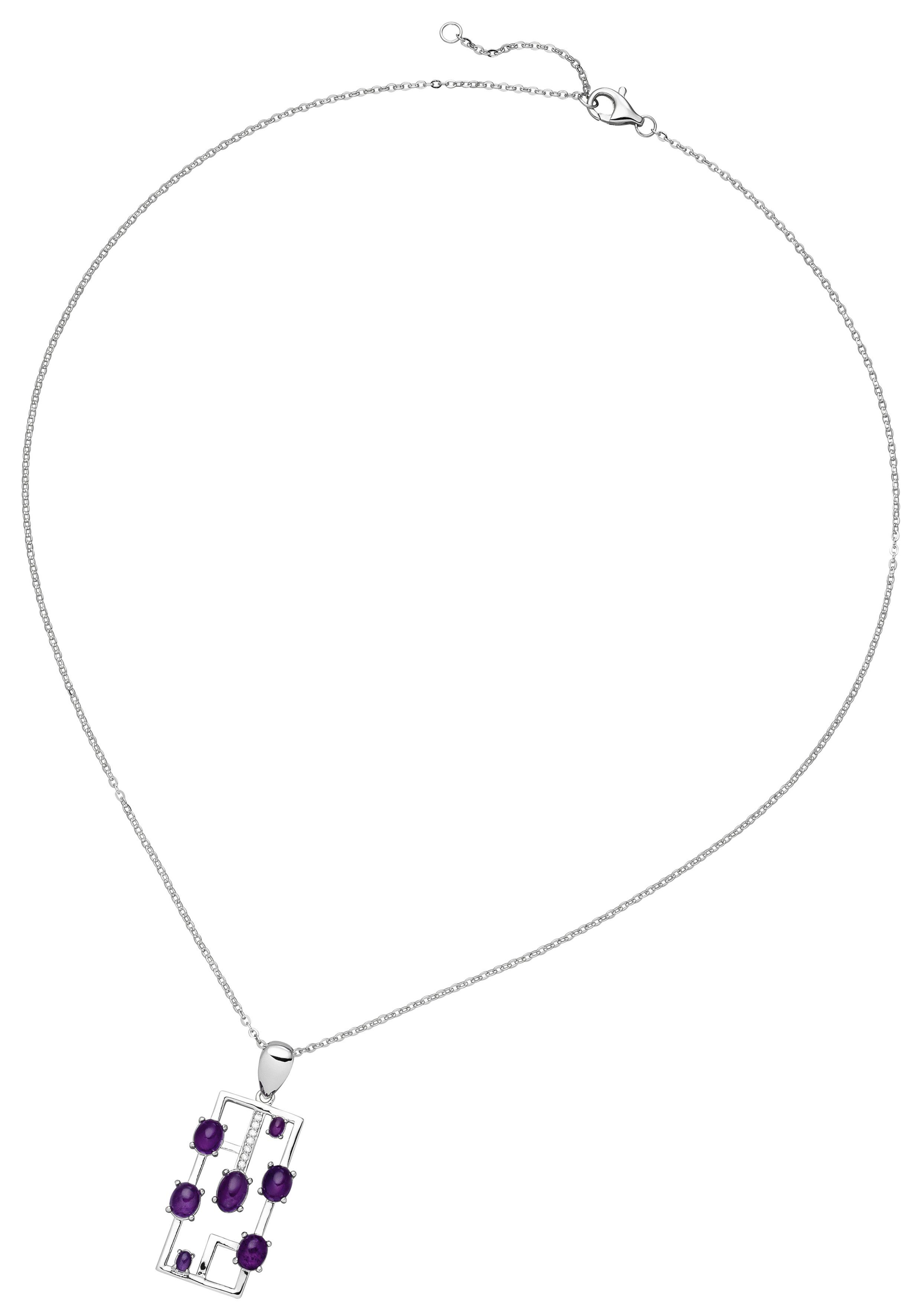 JOBO Kette mit Anhänger 7 Amethyst-Cabo...