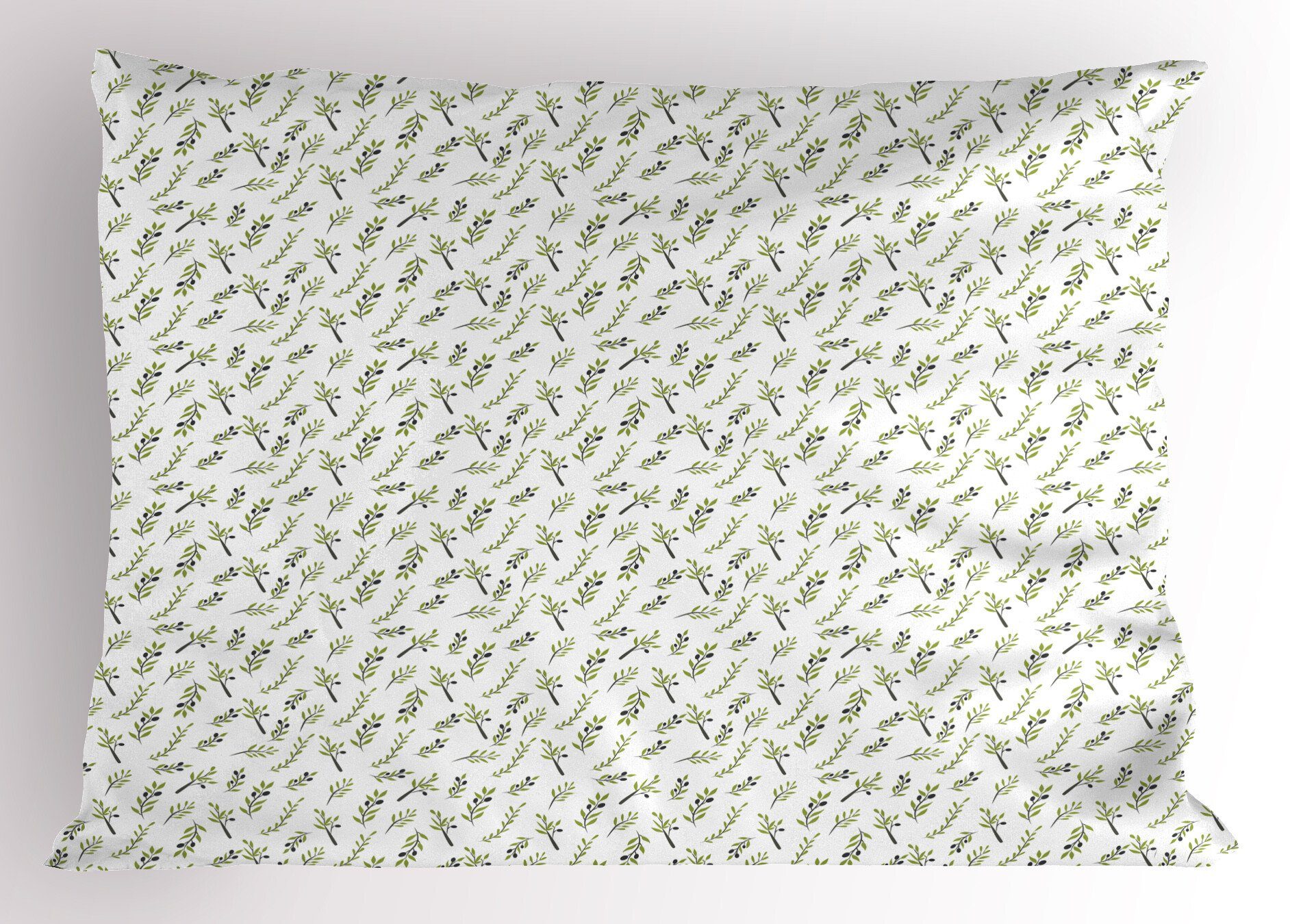 Kissenbezüge Dekorativer Standard King Size Gedruckter Kissenbezug, Abakuhaus (1 Stück), Botanik Einfache Olive Branch Pattern