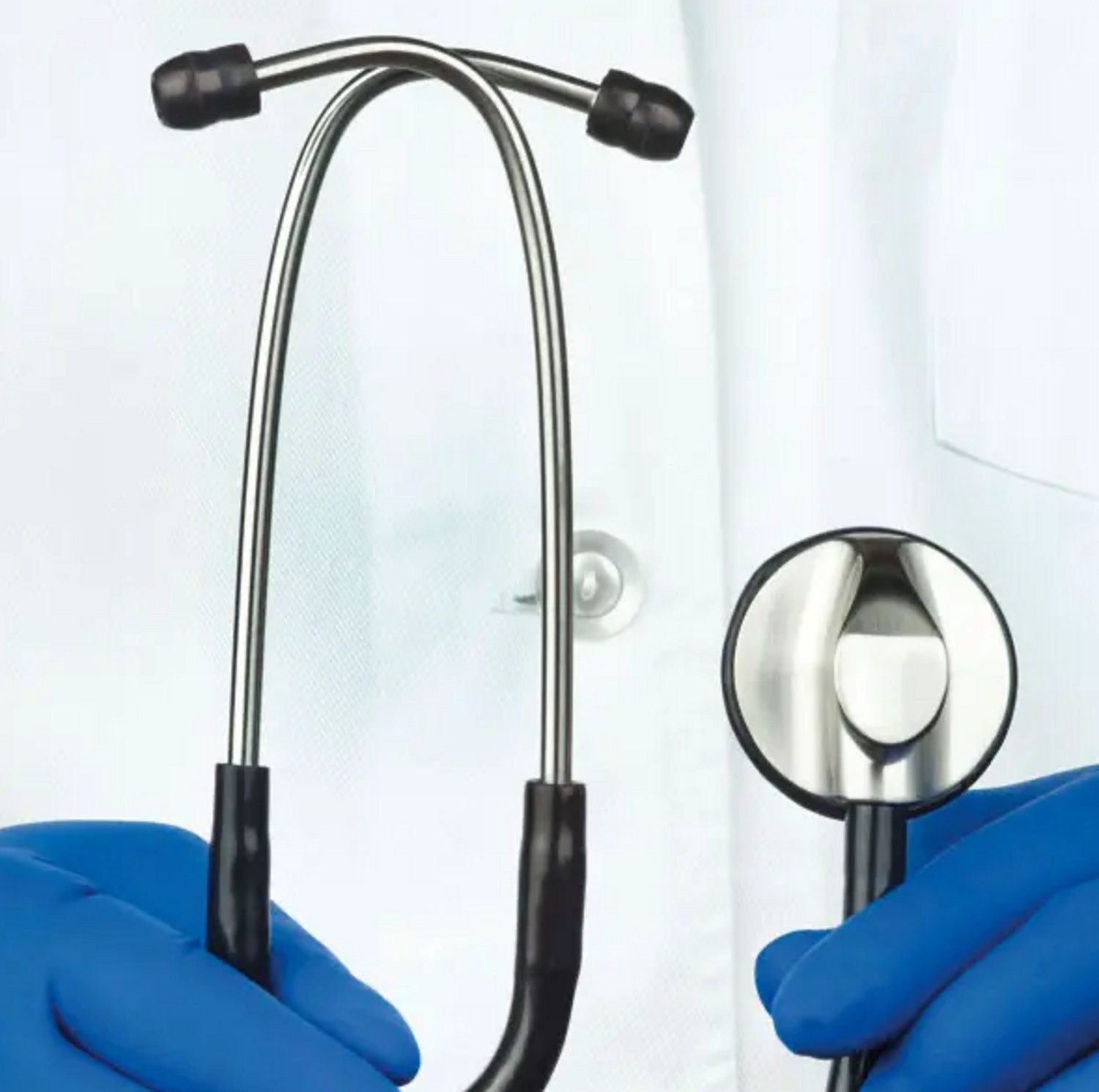 DocMed Stethoskop Kardiologie Stethoskop Classic II, (Spar-Set Zusätzliche Komponenten inklusive, Detaillierte Klangübertragung), Ersatzmembran und Ohroliven, aus Edelstahl