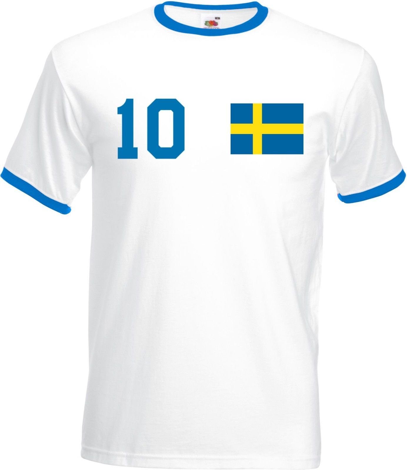 Youth Designz T-Shirt Schweden Herren T-Shirt im Fußball Trikot Look mit trendigem Motiv