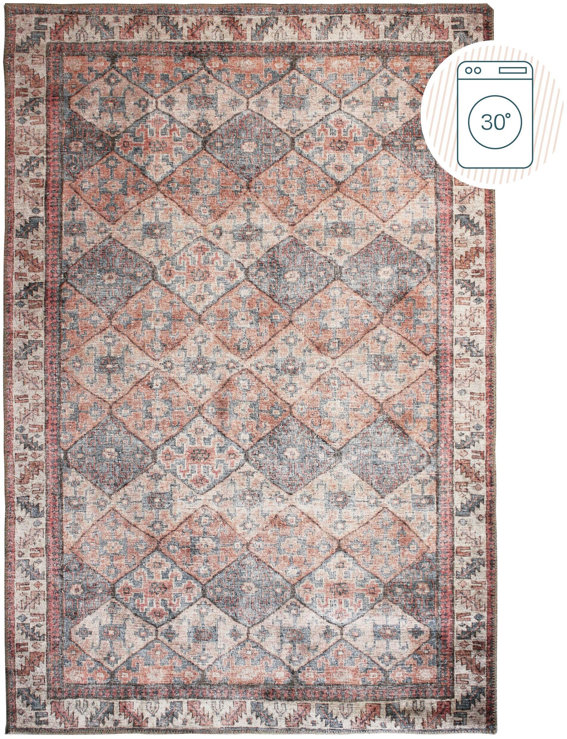 FLAIR RUGS Teppich Dion, rechteckig, Höhe: 4 mm, Traditioneller Teppich, waschbar, Wohnzimmer, Schlafzimmer