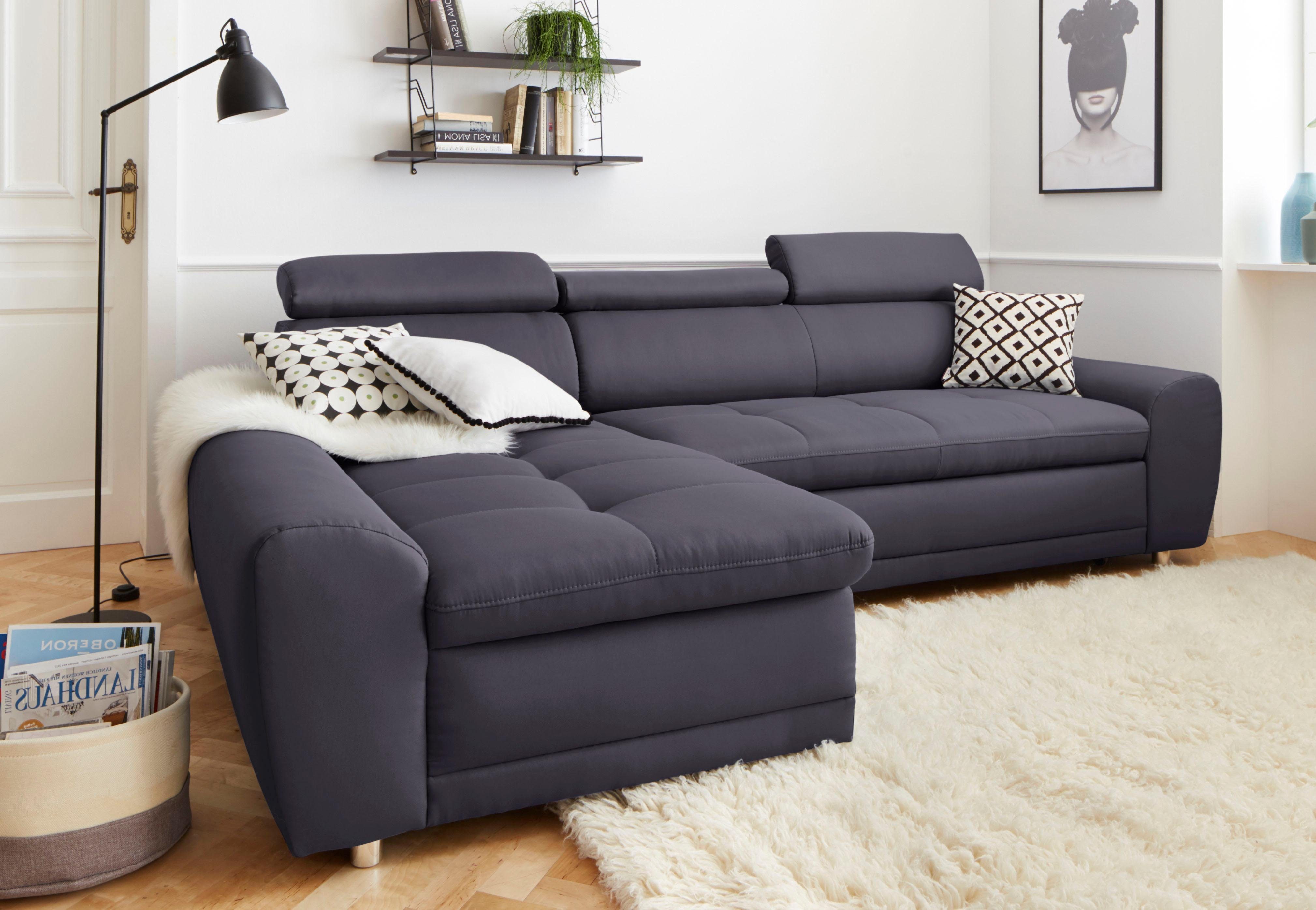 sit&more Ecksofa Riva L-Form, inklusive Kopteilverstellung, wahlweise mit Bettfunktion