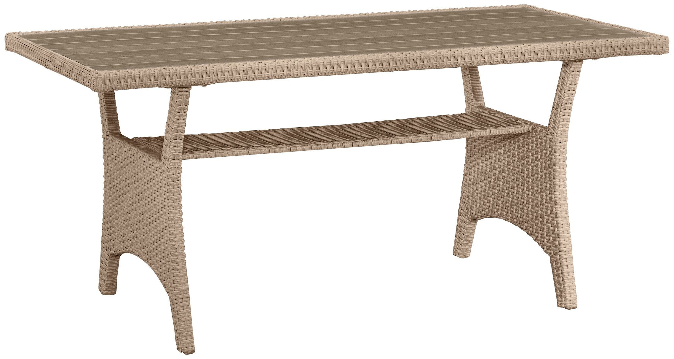 KONIFERA Gartenlounge-Set Keros | Tisch, Sessel, 2 Premium, (20-tlg), Ecklounge, grau Polyrattan Hocker, beige