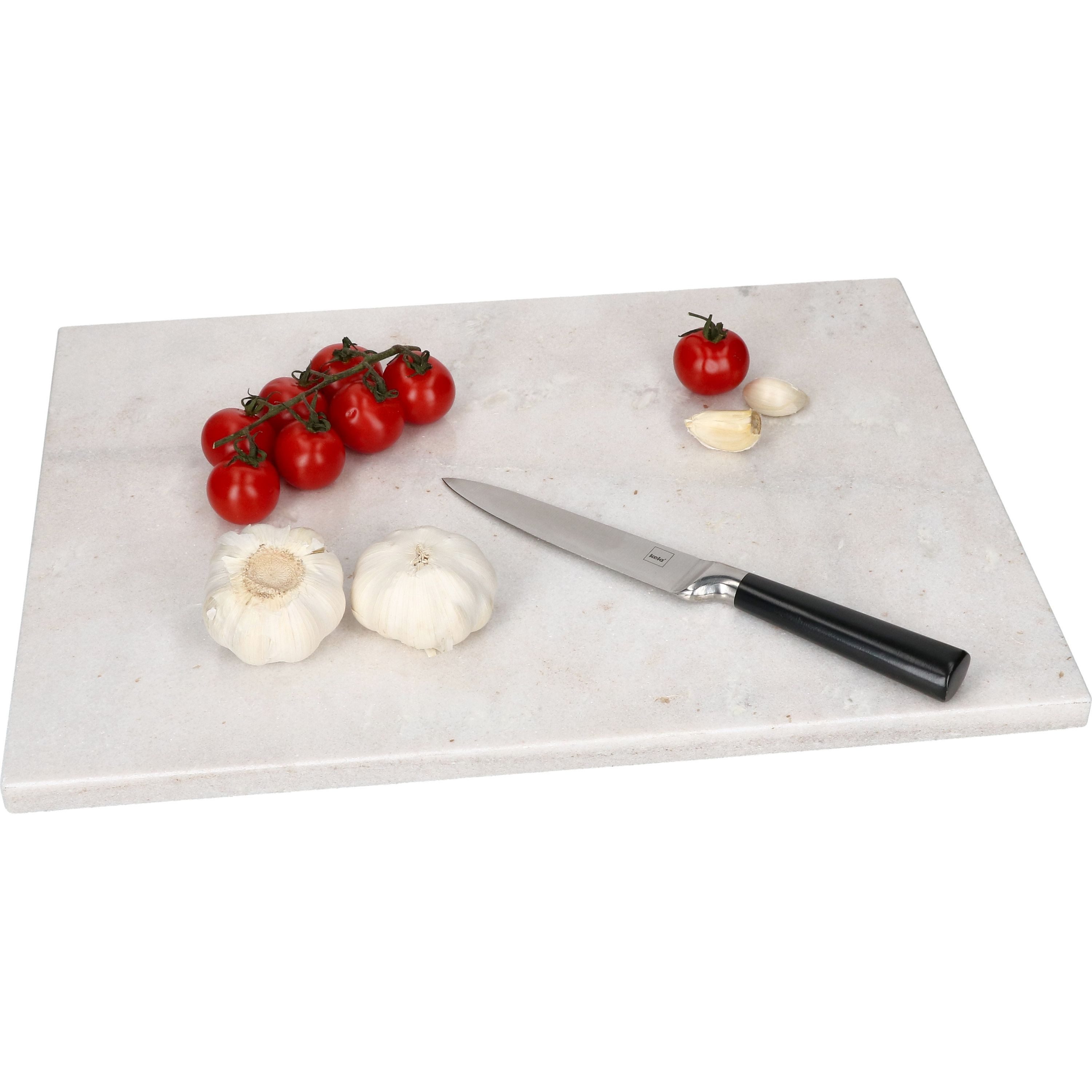 MamboCat Schneidebrett Marmor-Schneidebrett 40 x 30 cm weiß-grau Servierplatte Unterlage – Bild 2 von 5
