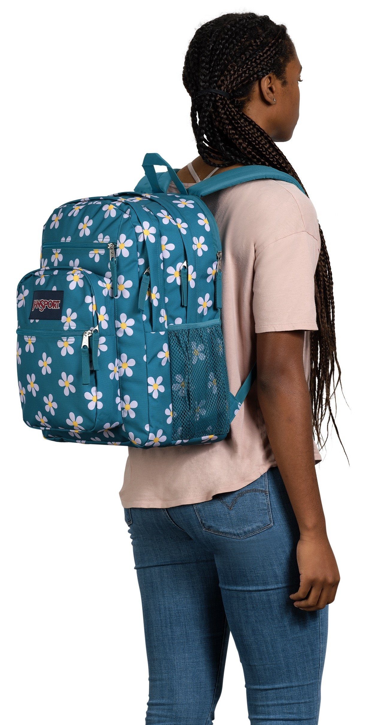 Jansport Freizeitrucksack Big Student, zahlreichen mit grün Fächern