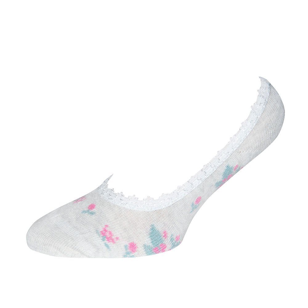 Ewers Sneakersocken Sneaker Socken 3er Pack Füßlinge Blümchen (3-Paar)