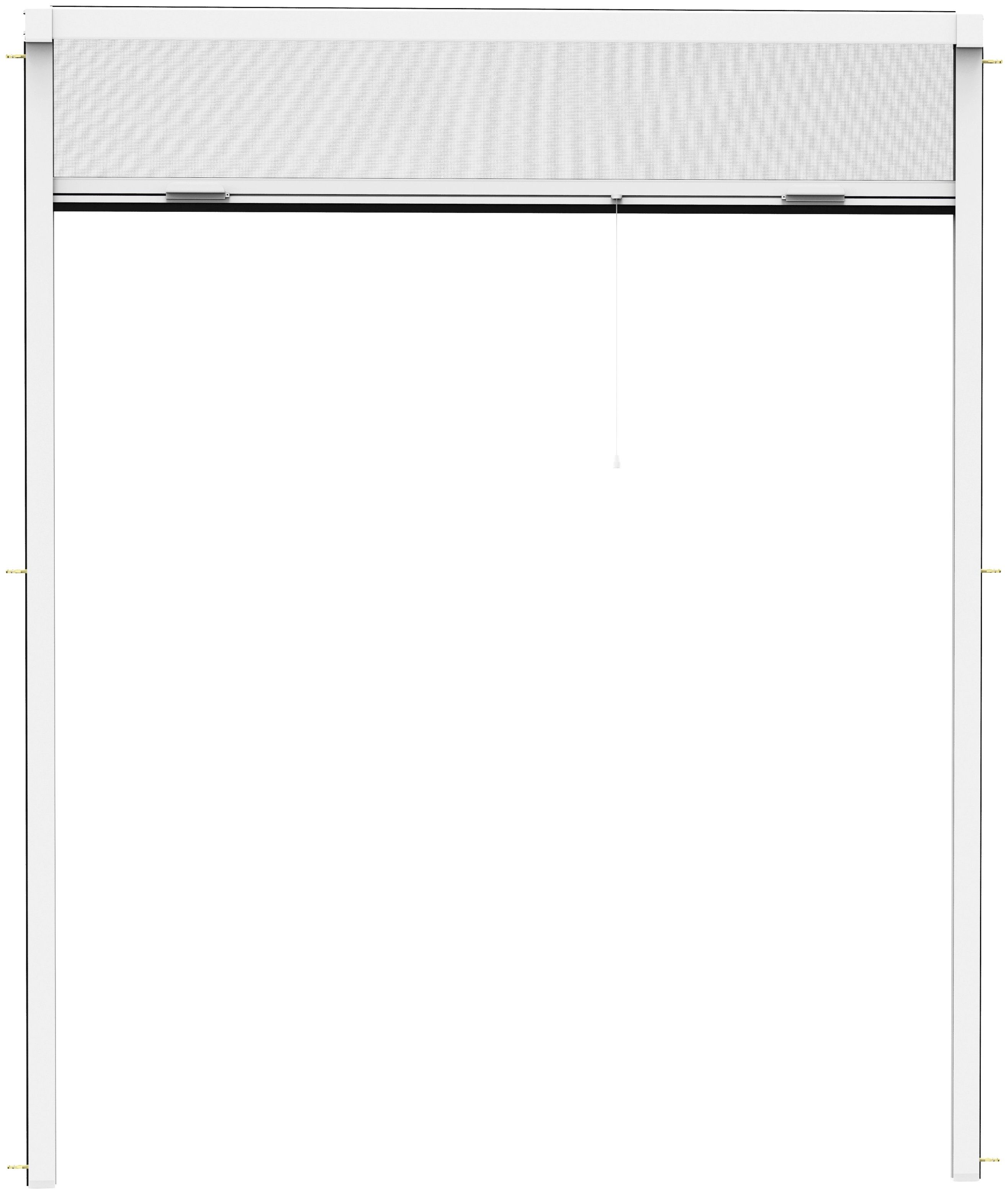 Insektenschutzrollo Fenster, international, 130x160 weiß/anthrazit, für transparent, SMART, cm verschraubt, BxH: hecht