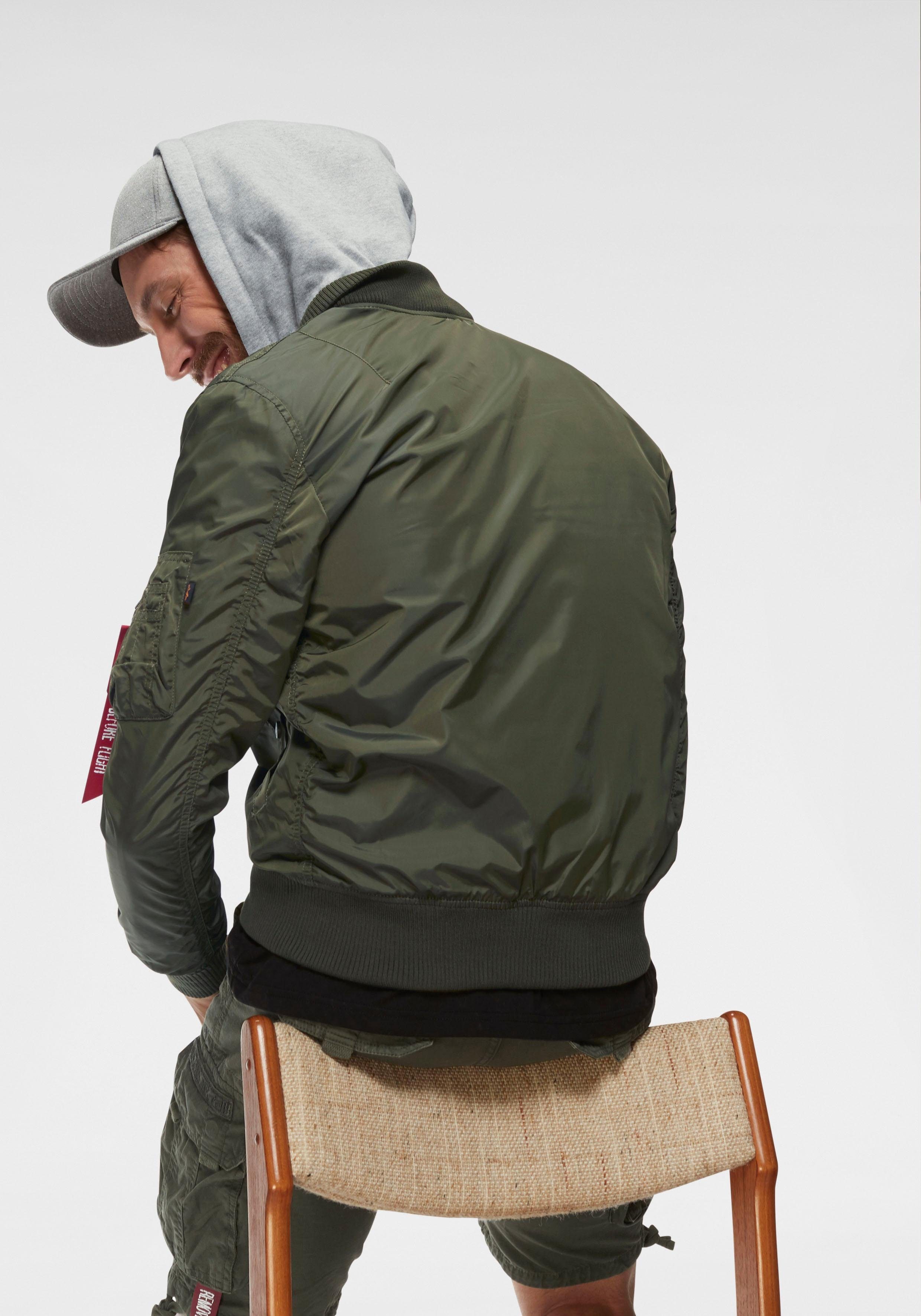 Alpha Industries Bomberjacke MA-1 HOOD TT olivgrün