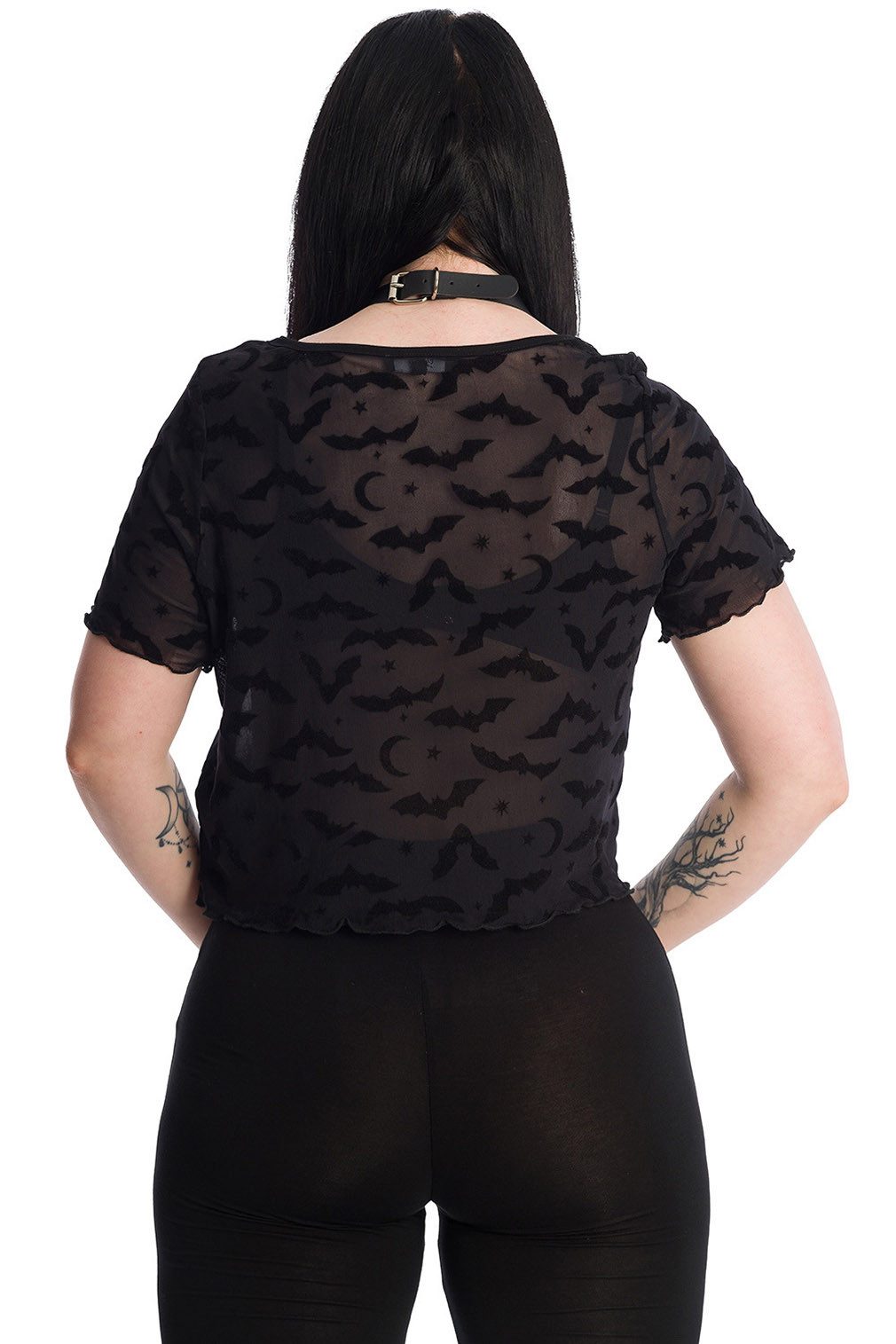 Banned Spitzentop Black Prayers Fledermaus Bat günstig online kaufen