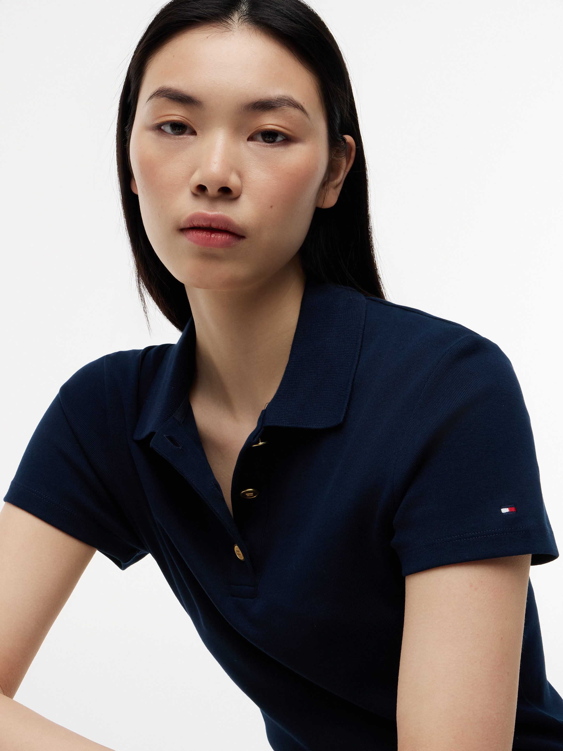 Tommy Hilfiger Poloshirt GOLD BUTTON SLIM SS POLO