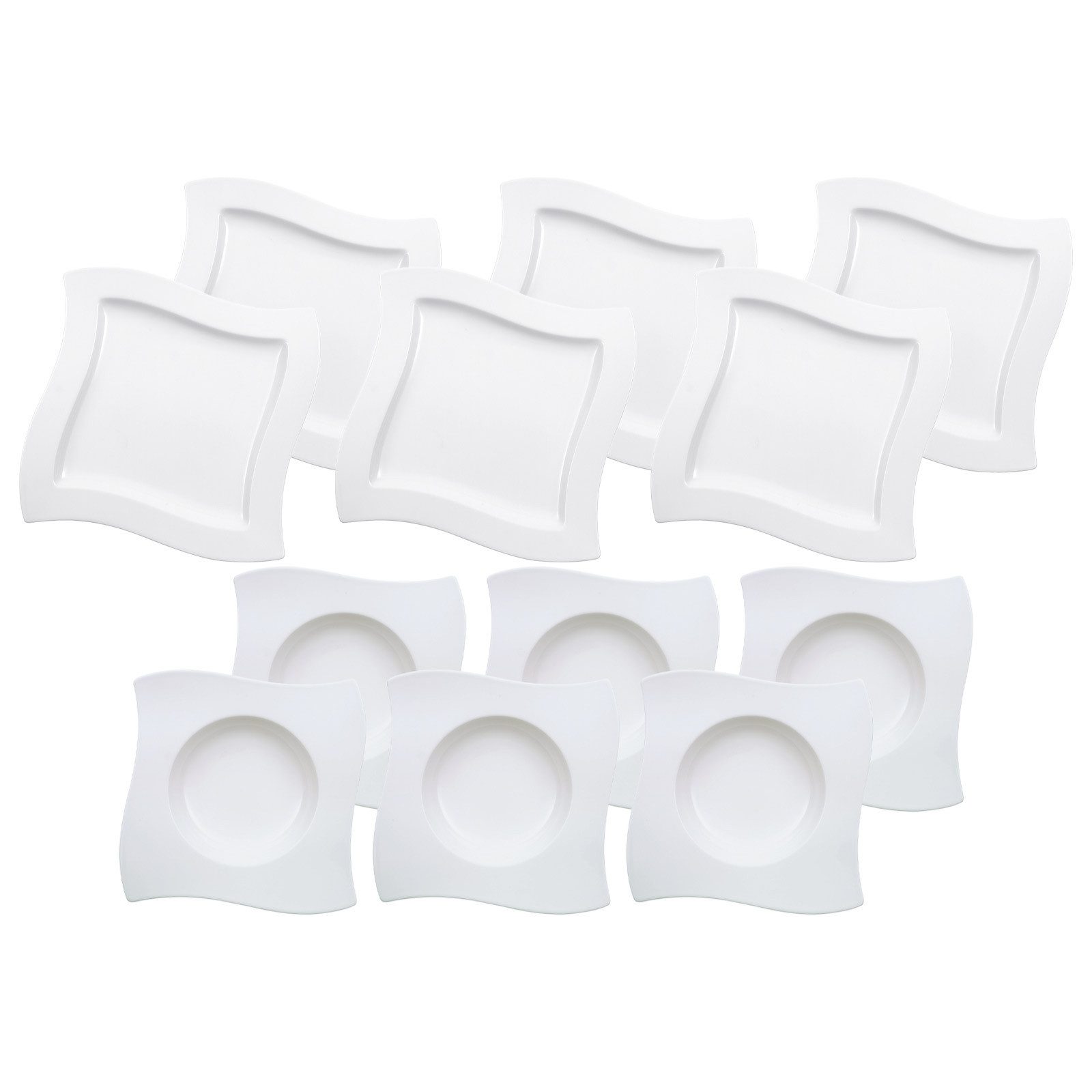 Villeroy & Boch Kombiservice NewWave Tafelservice 12er Set (12-tlg), Porzellan